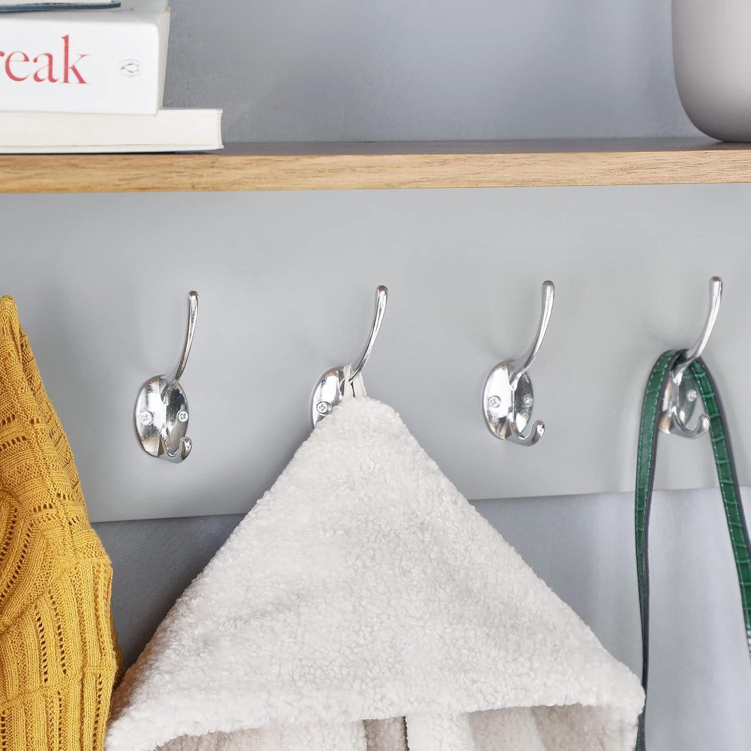 Grey - VonHaus - Coat Hooks Wall Mounted - Grey Coat Rack - 6