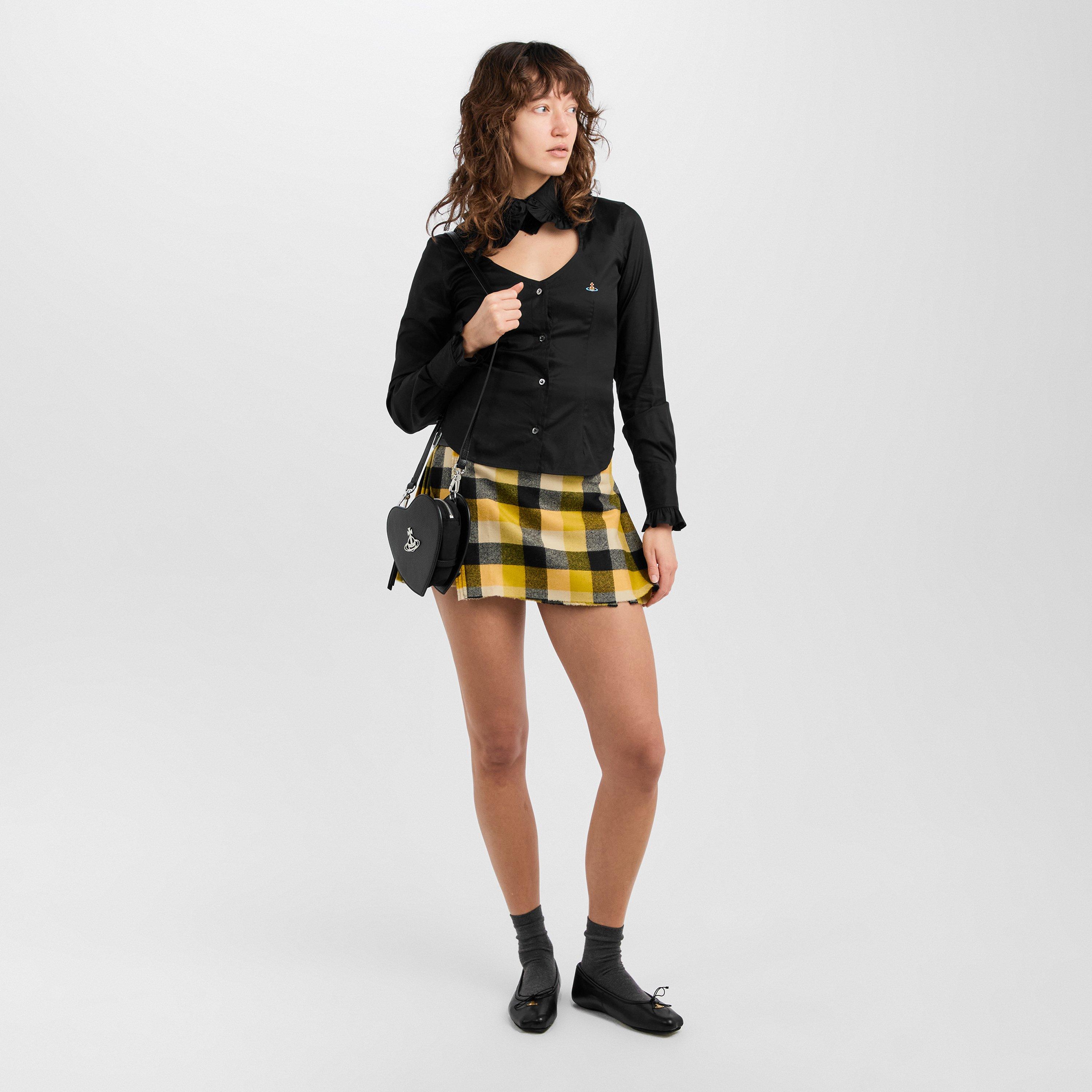 Black - Vivienne Westwood - Women's Viv Heart Croc Crossbody Bag - 6