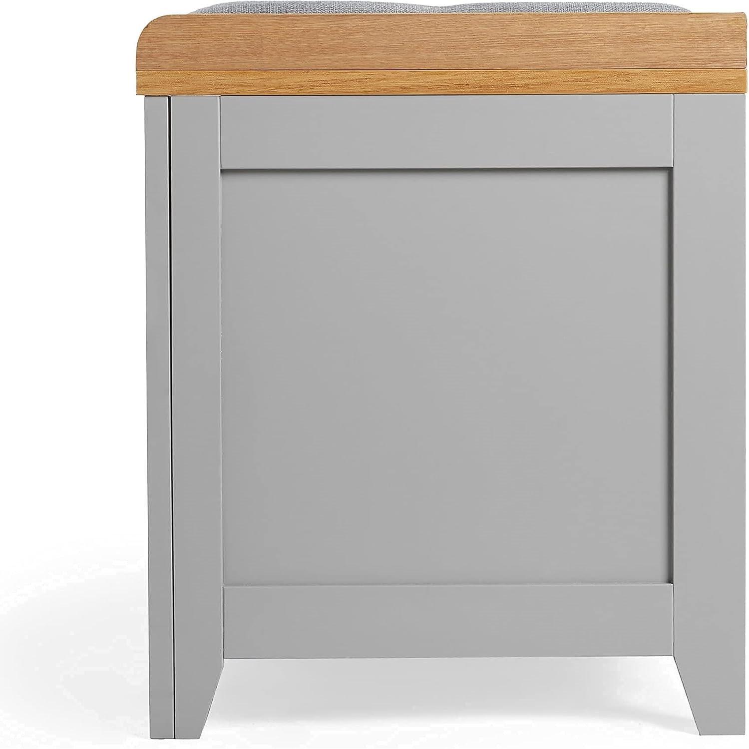 Grey - VonHaus - VonHaus Shoe Storage Bench With Padded Seat - 9