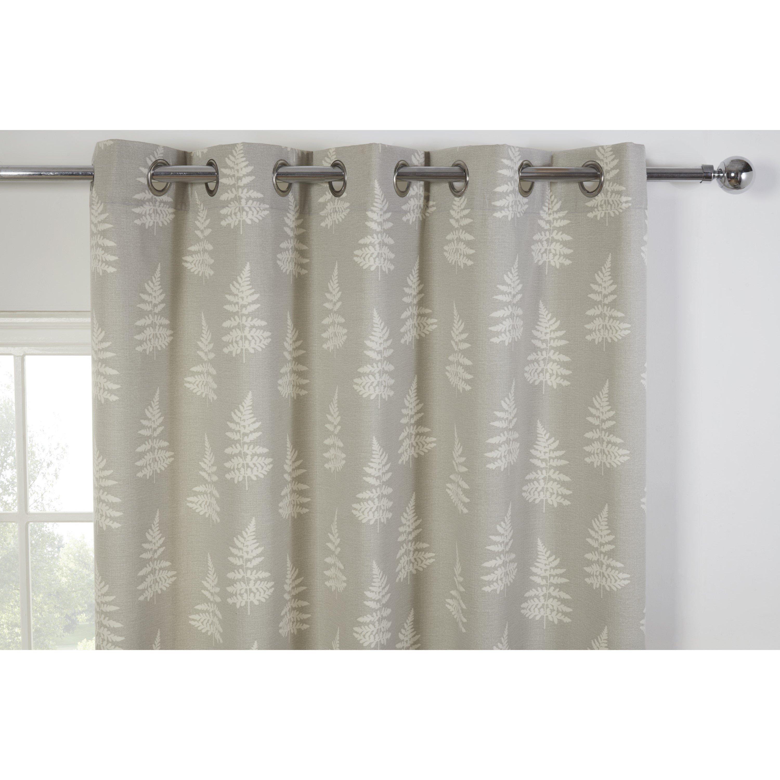 Silver - Sundour - Esher Fern Eyelet Curtains - 2