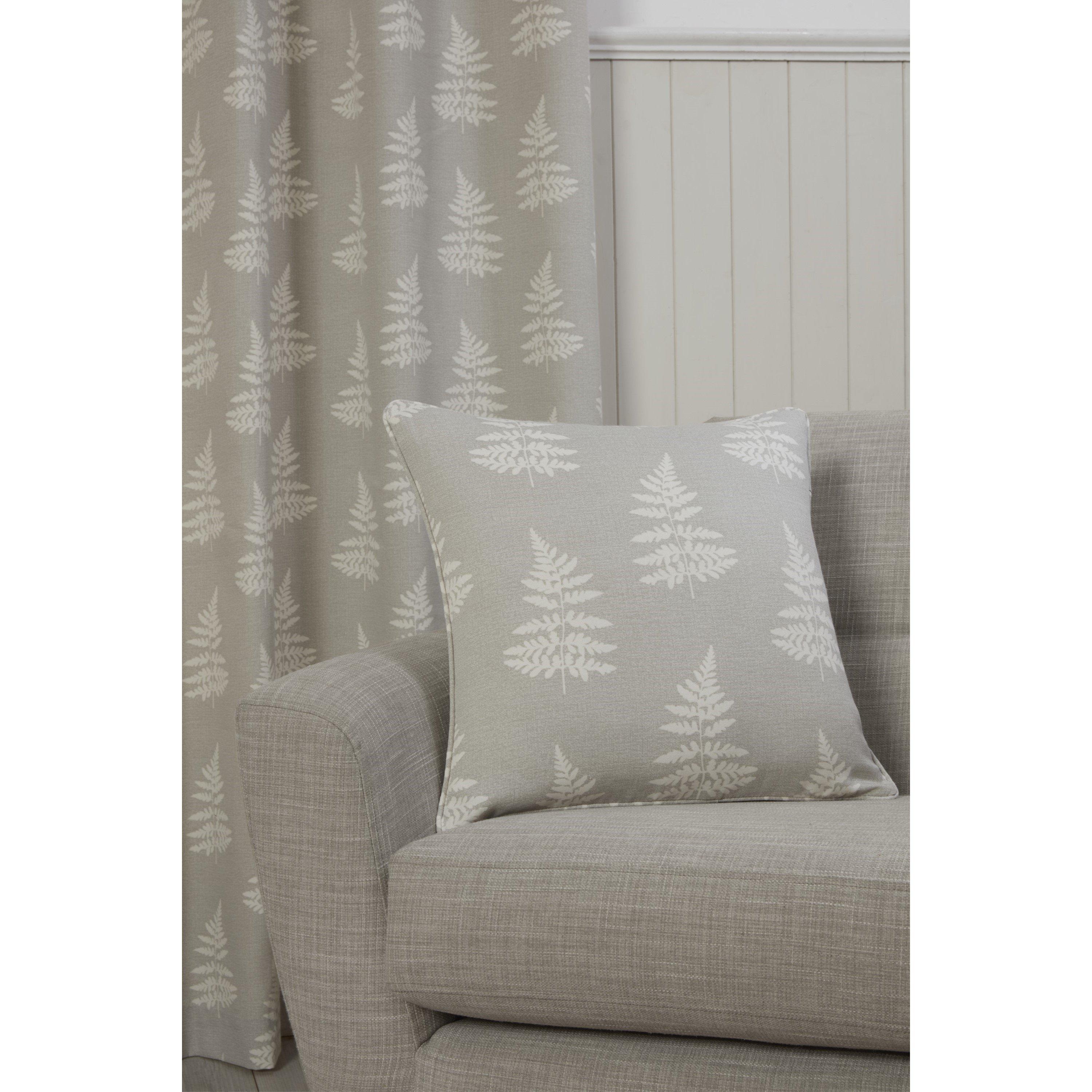 Silver - Sundour - Esher Fern Eyelet Curtains - 3