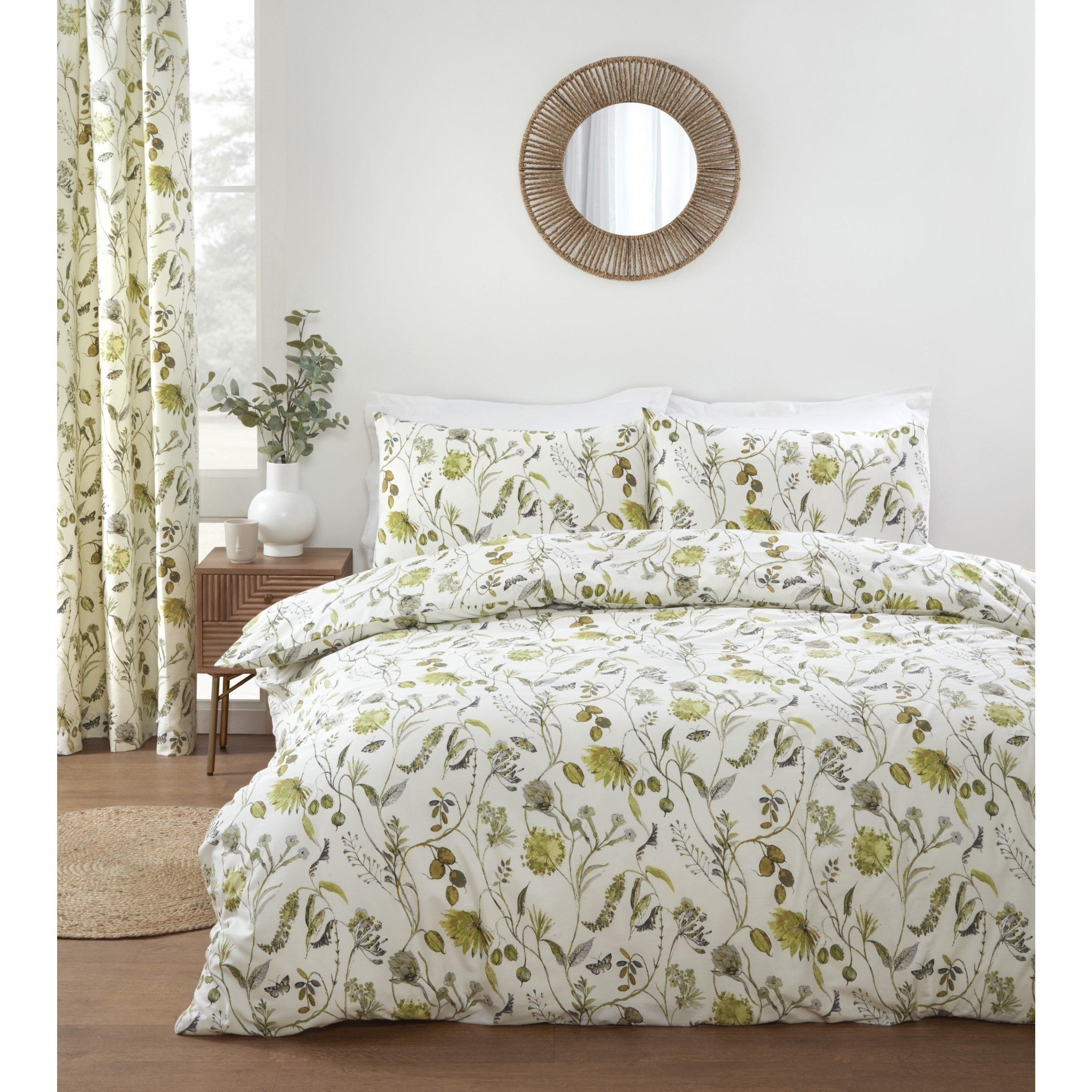 Fennel - Sundour - Grove Floral Pencil Pleat Curtains - 6