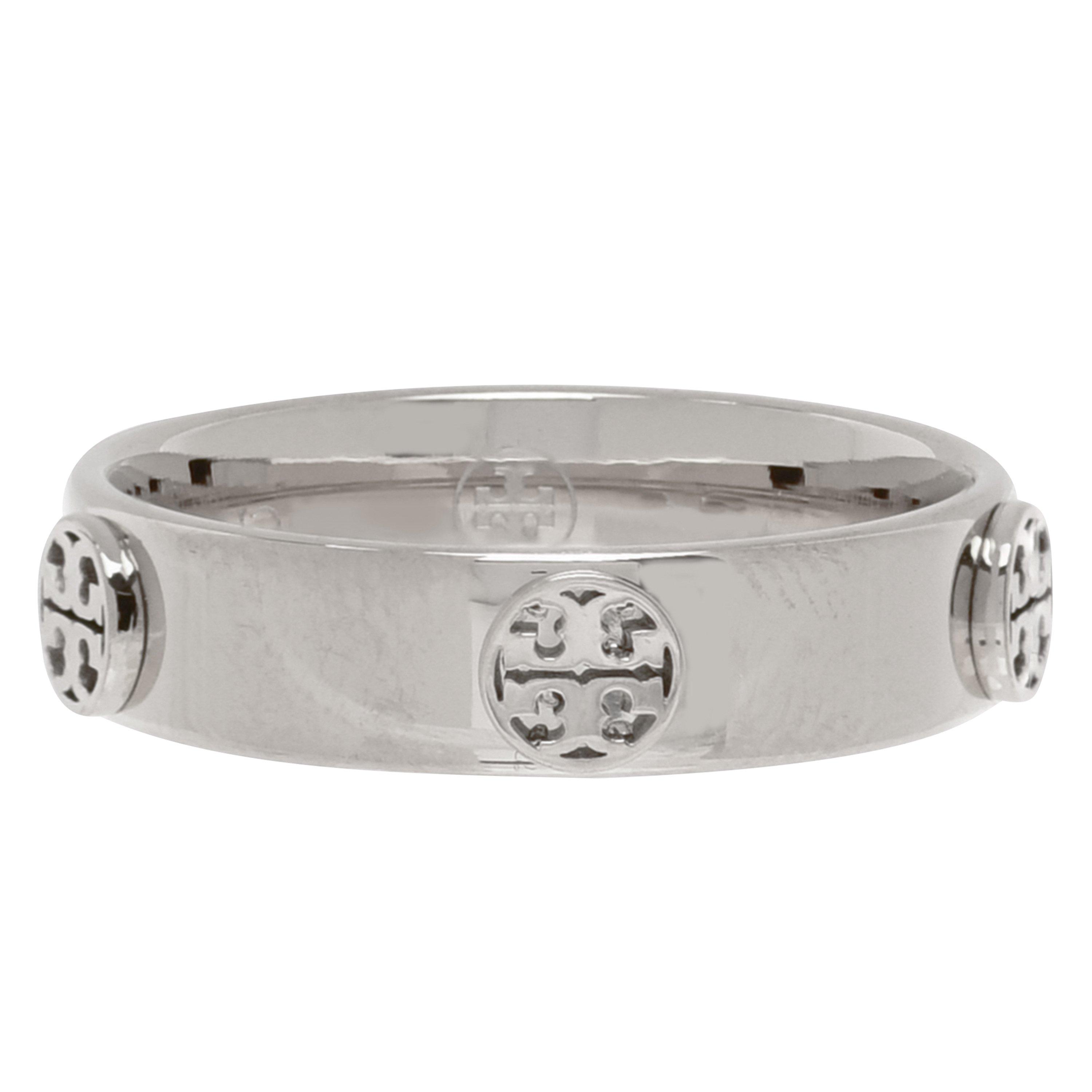 Tory Burch Miller Stud Ring - Silver - Size XS (5)