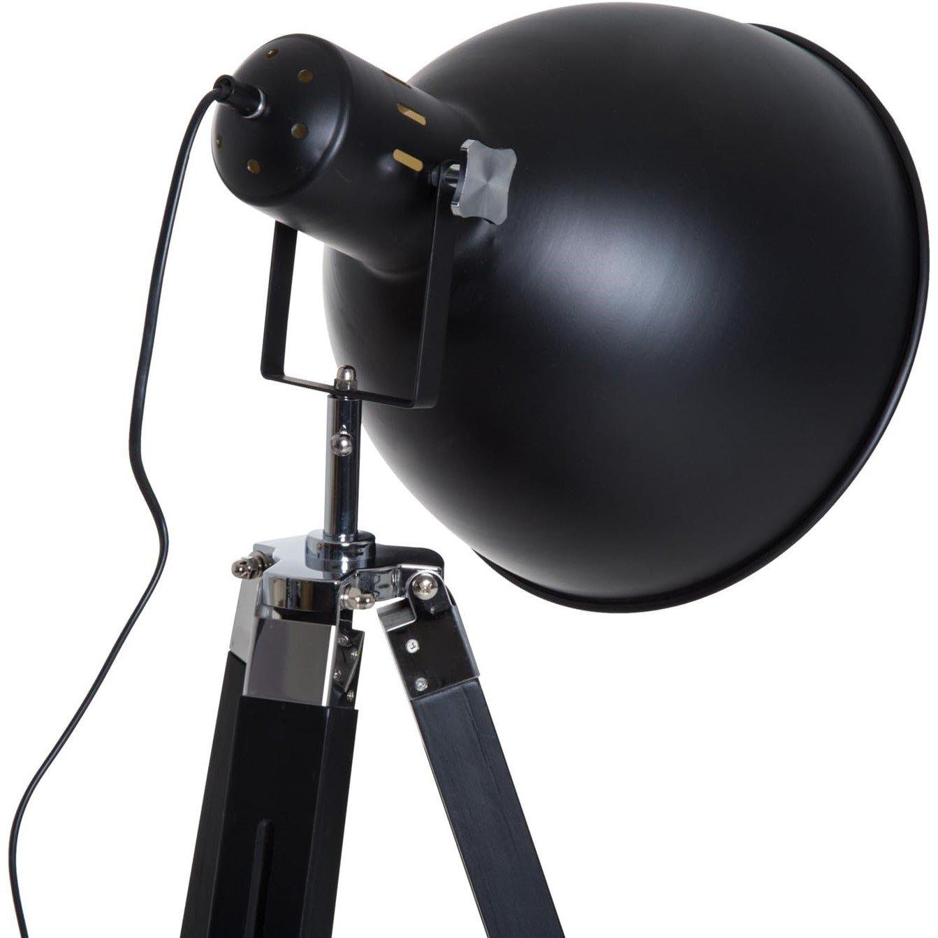 Black - HOMCOM - Tripod Floor Lamp / Spotlight Reading Lamp - 8