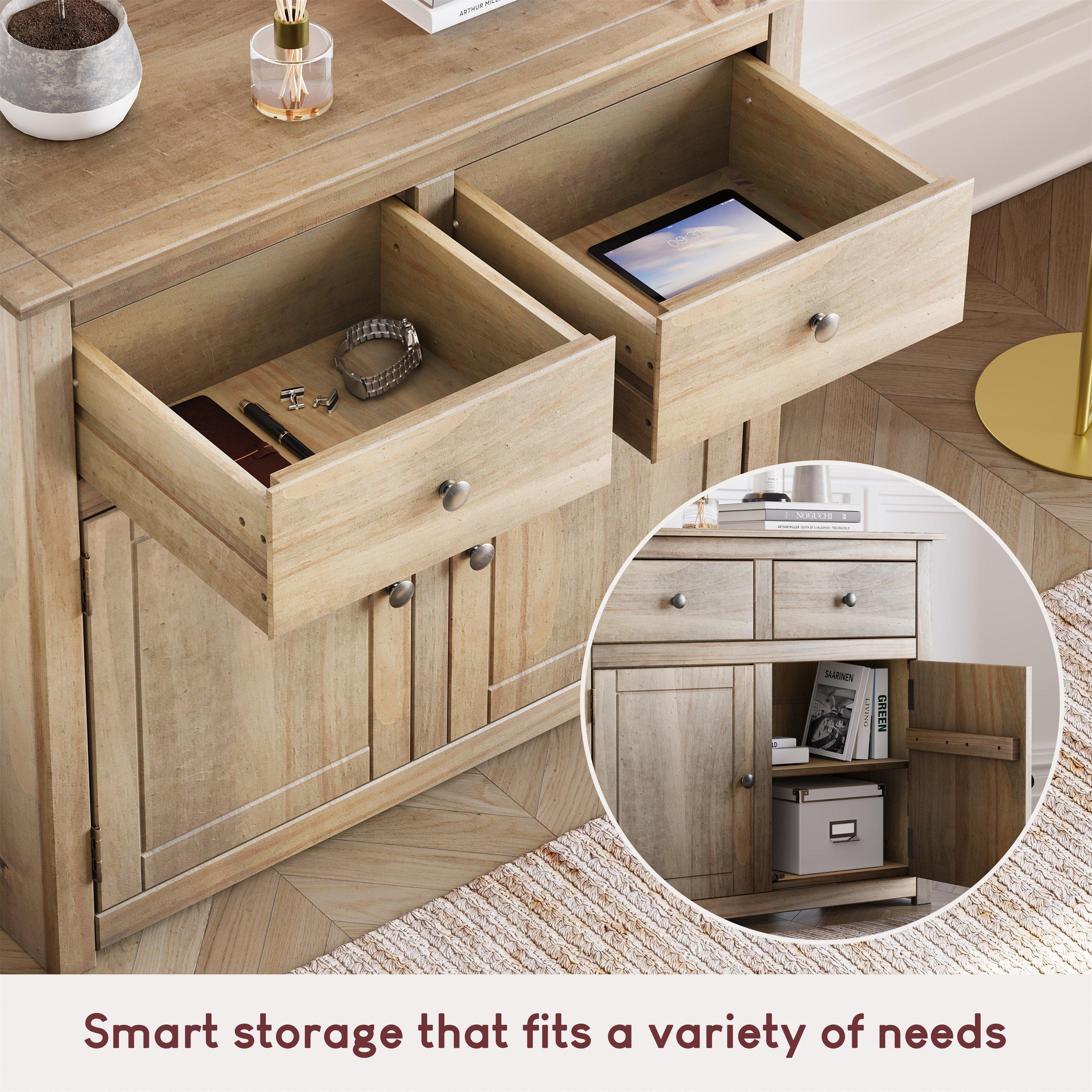 Pine - Lassic - Vida Designs Panama 2 Door 2 Drawer Sideboard - 5