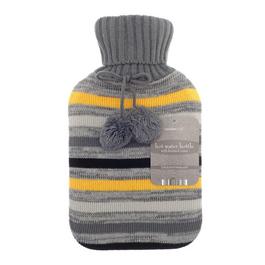 Country Club Hot water bottle with trendy knitted cover