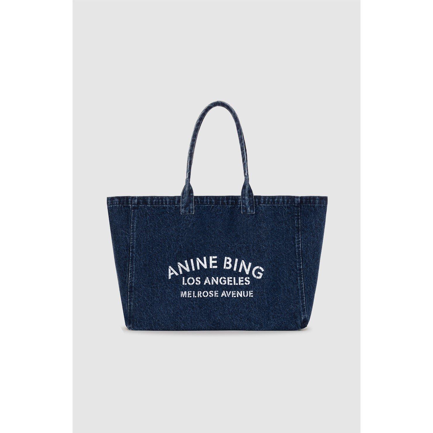 Dark Blue - Anine Bing - Women's Leo Denim Tote Bag - 1