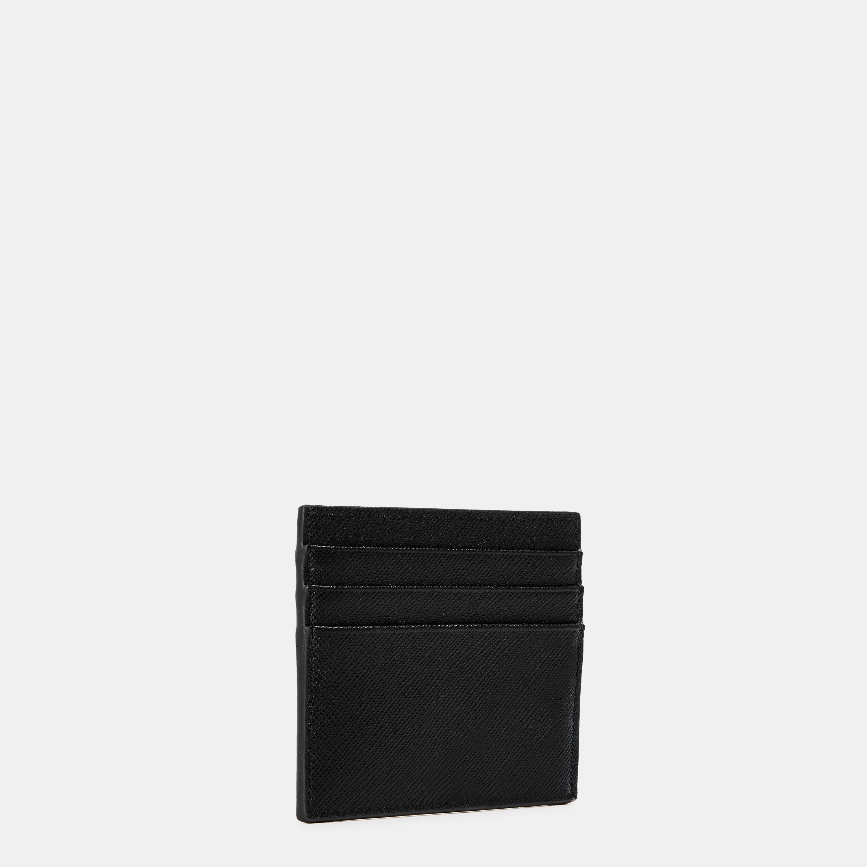 Black - Prada - Men's Triangle Card Holder - 2