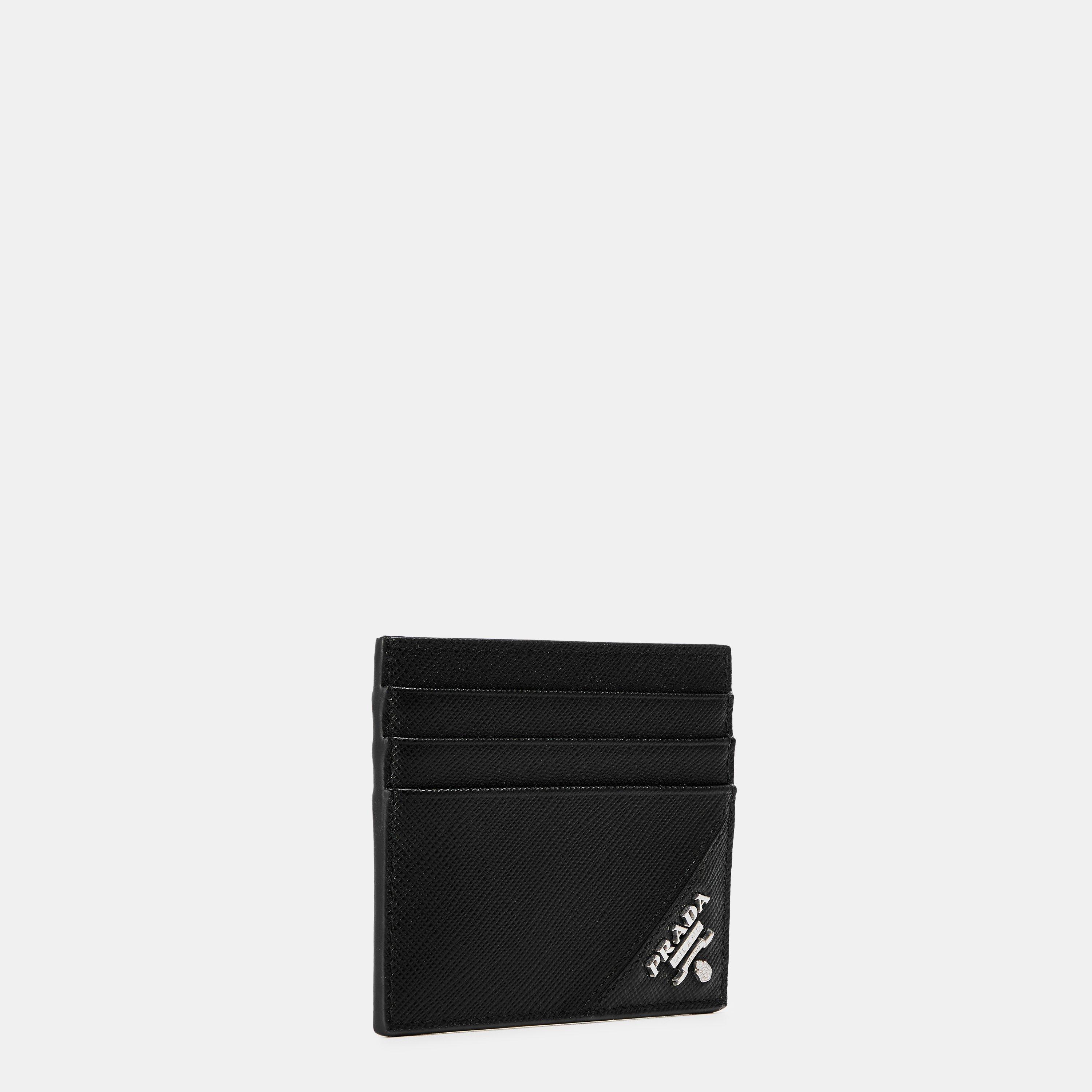Black - Prada - Men's Triangle Card Holder - 3