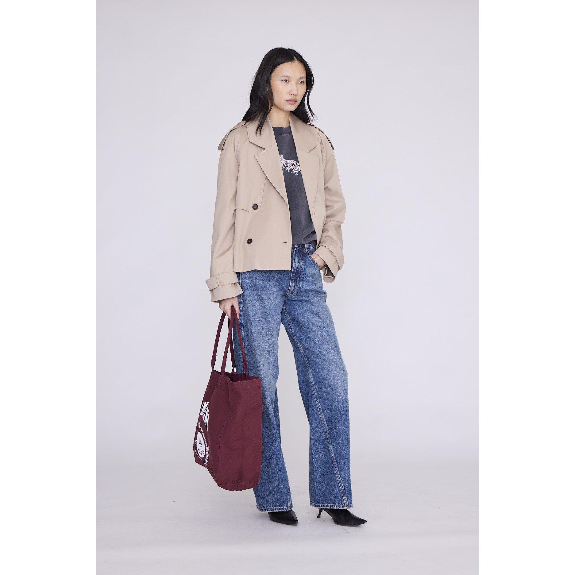 Burgundy - Anine Bing - Women's Canvas Tote Bag - 1