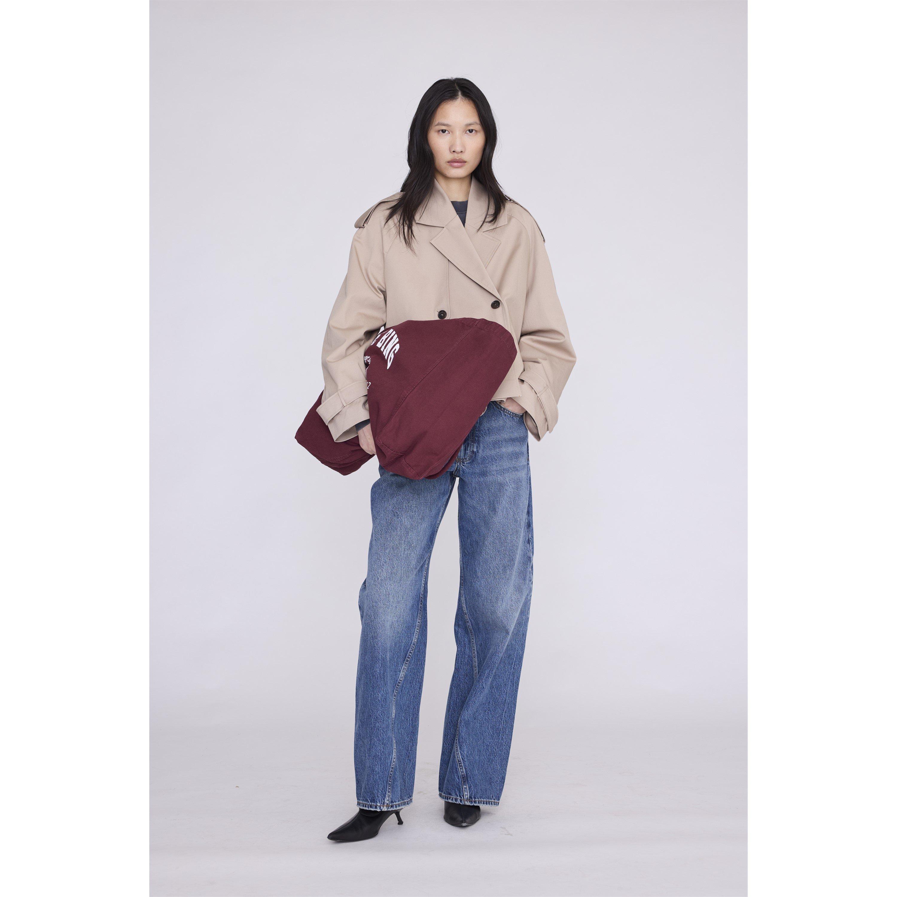 Burgundy - Anine Bing - Women's Canvas Tote Bag - 2