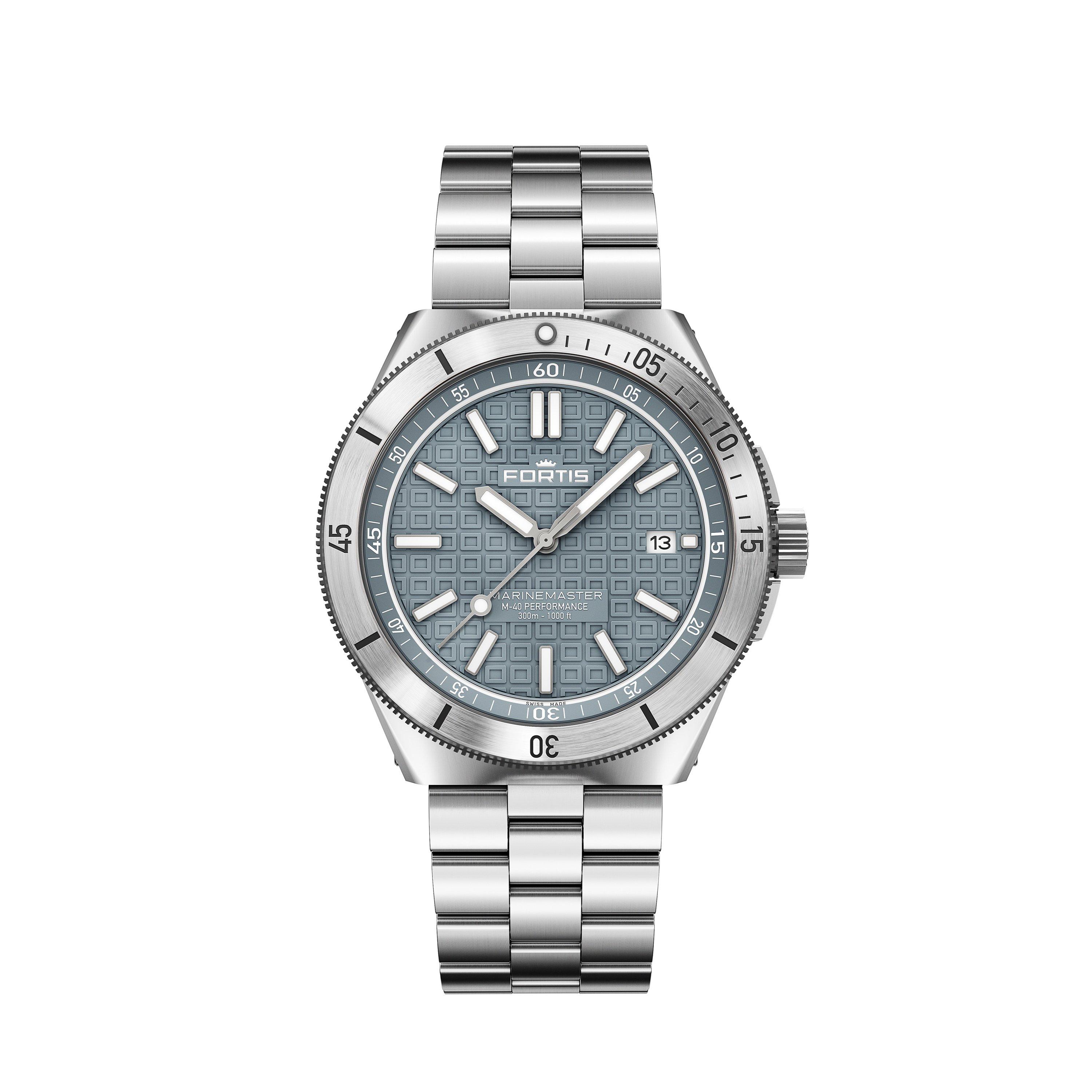 Fortis Men's Marinemaster Automatic Stainless Steel 300M Water Resistant Auto Analogue Watch - Grey/Steel