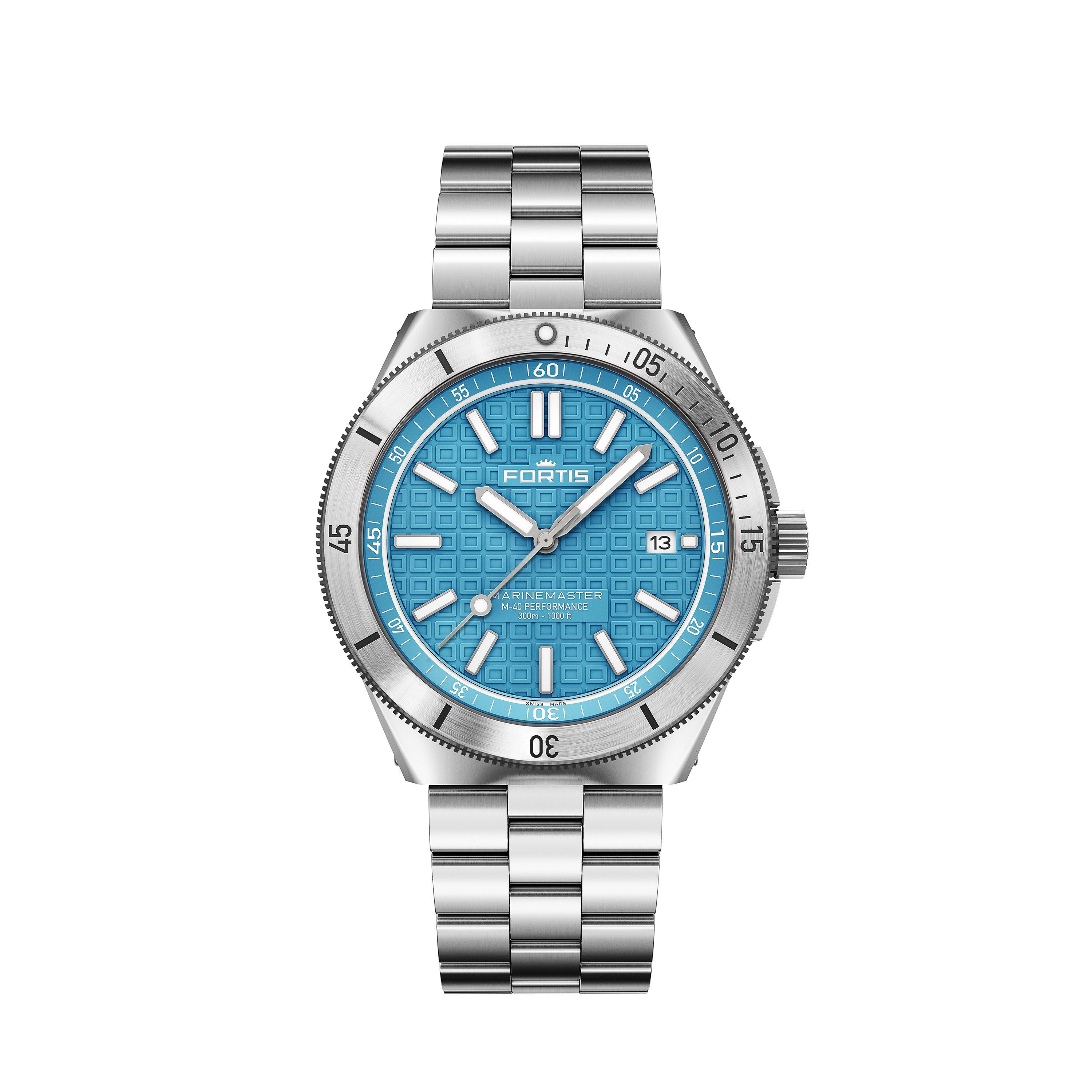 Fortis Men's Marinemaster Automatic Stainless 300M Water Resistant Auto Analogue Watch - Blue/Steel