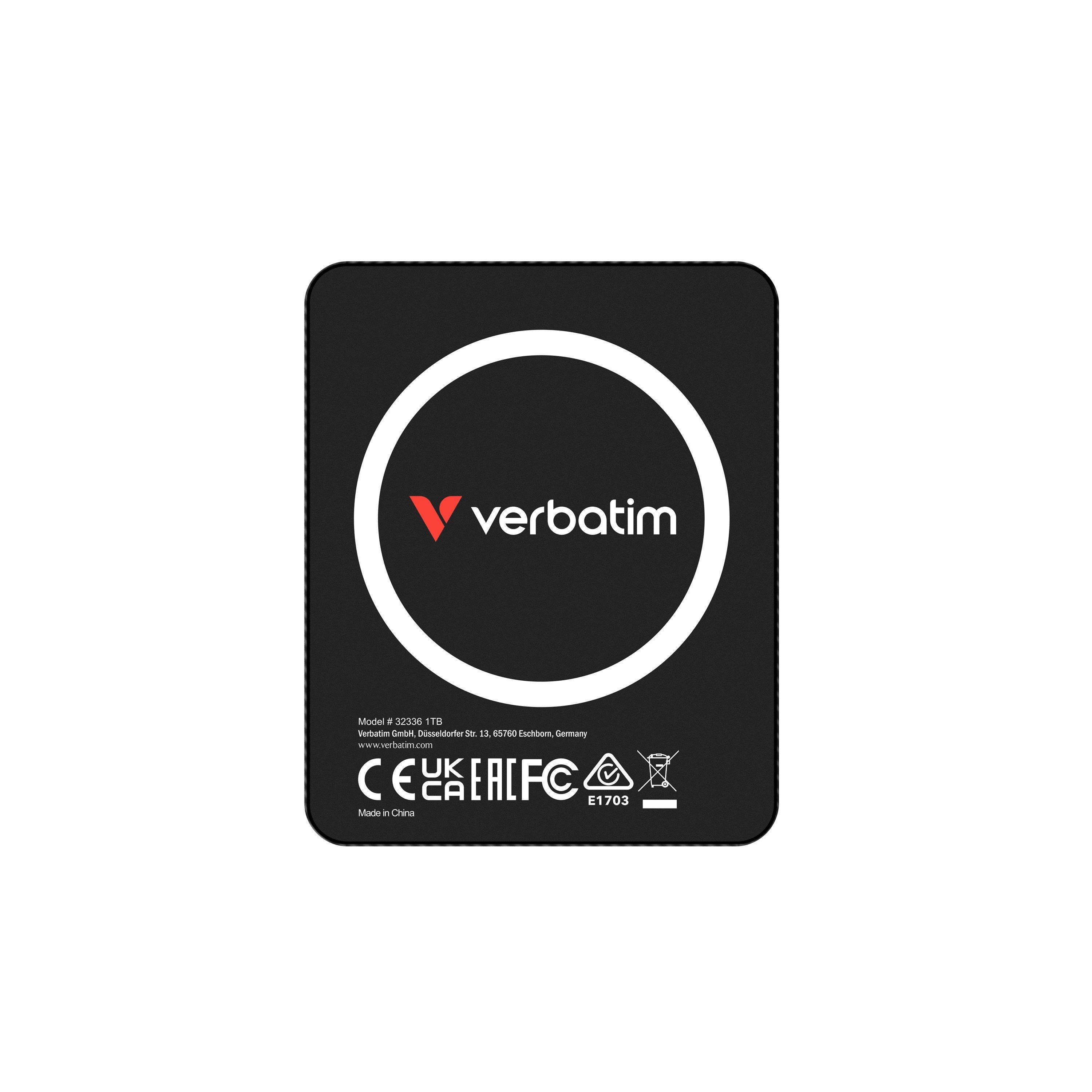 Black - Verbatim - Ultra Slim SSD 1TB - 3