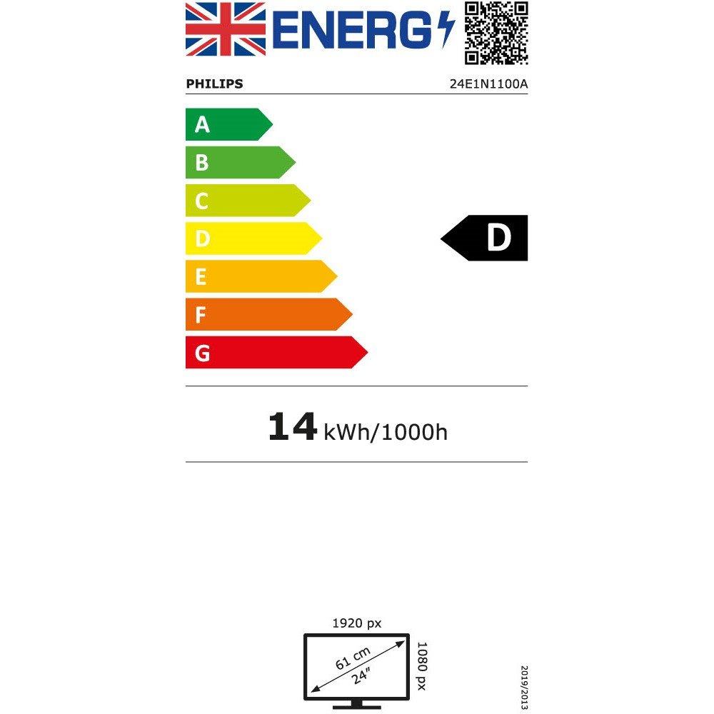 Zwart - Philips - 24E1N1100A 23.8 inch IPS Full HD 120Hz Monitor - 7