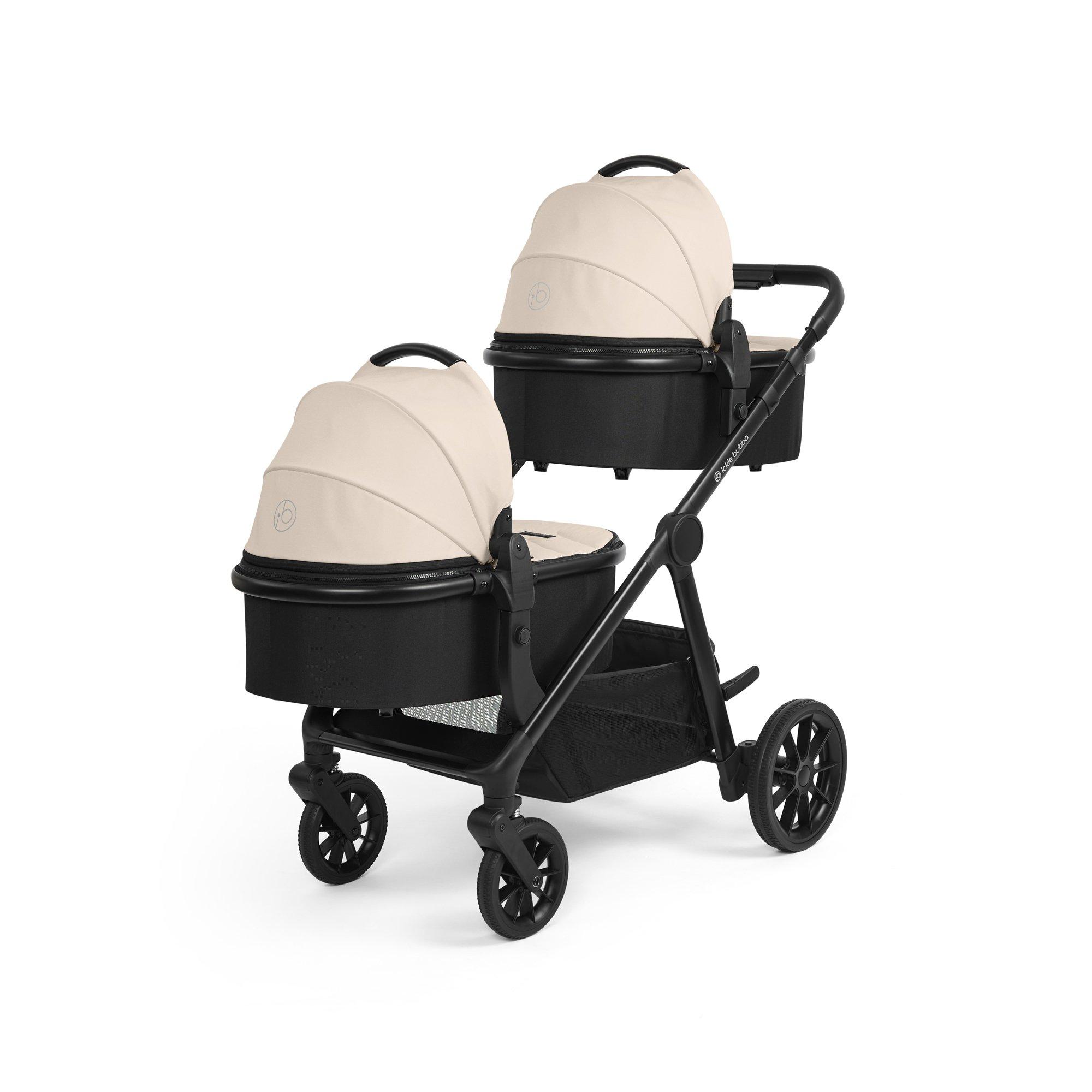 Black/Stone/Bla - Ickle Bubba - Virgo Twin 12 Piece Pram - 2