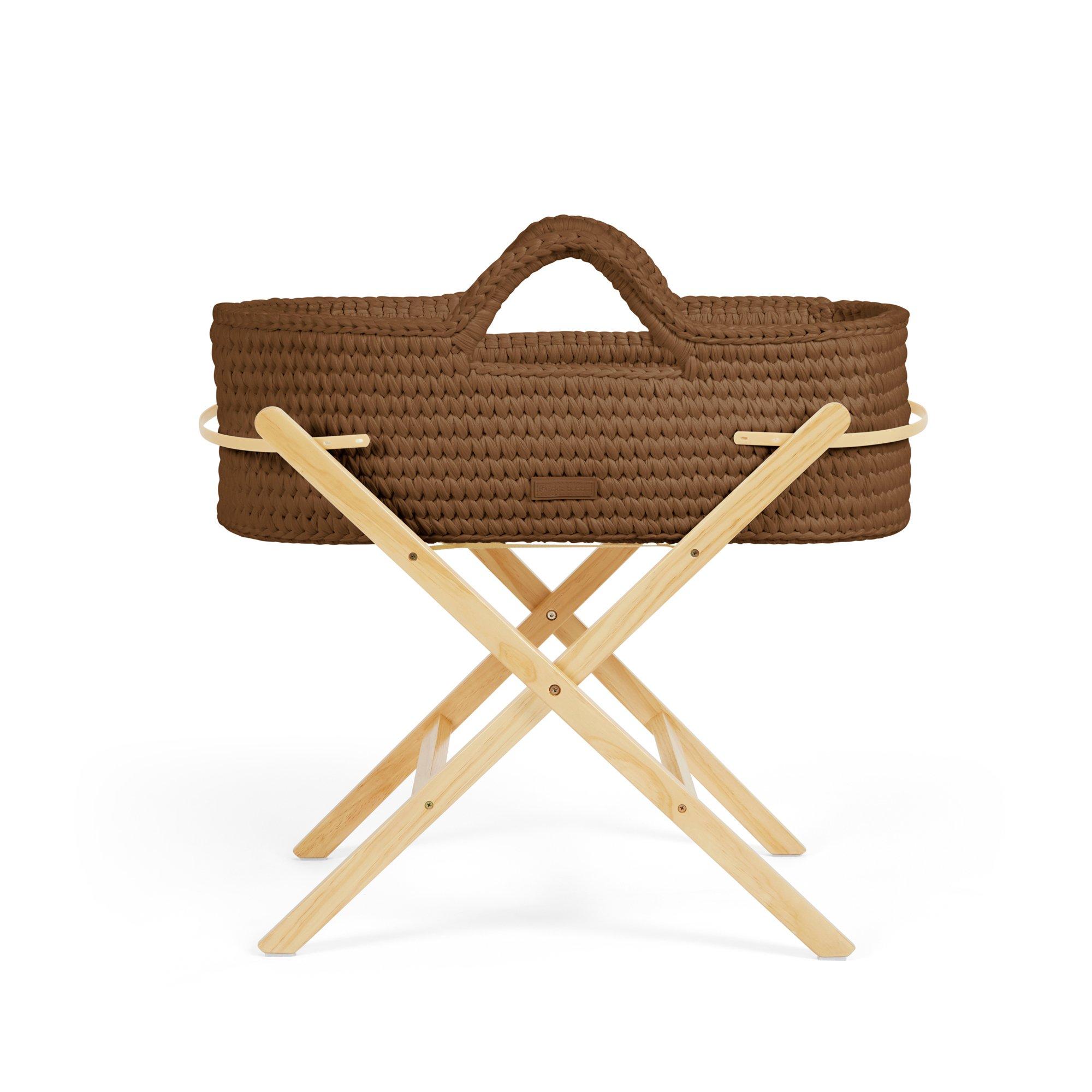 Ickle Bubba  Newborn Nova Moses Basket & Stand - Mocha/Pine - one