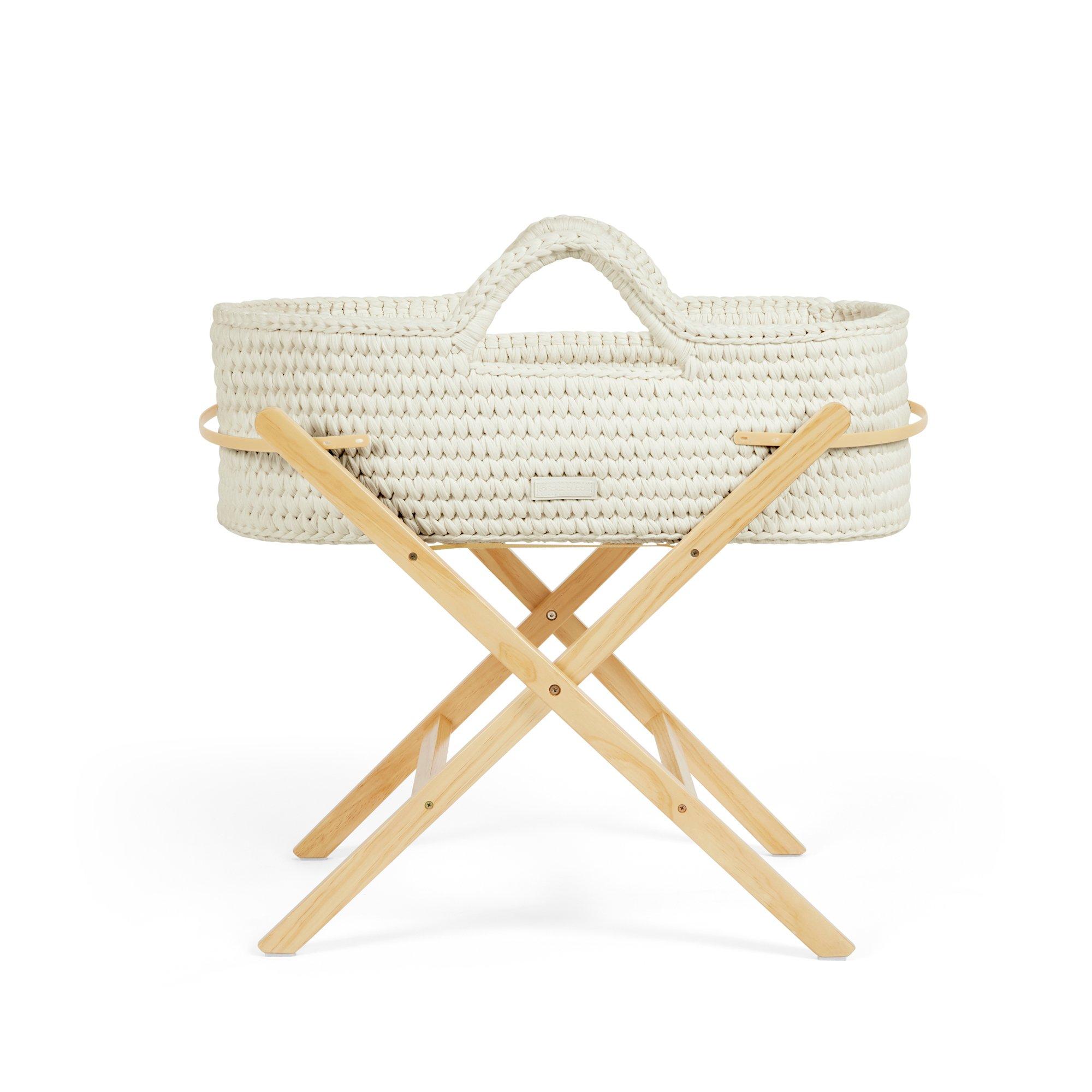 Ickle Bubba  Newborn Nova Moses Basket & Stand - Cloud/Pine - one