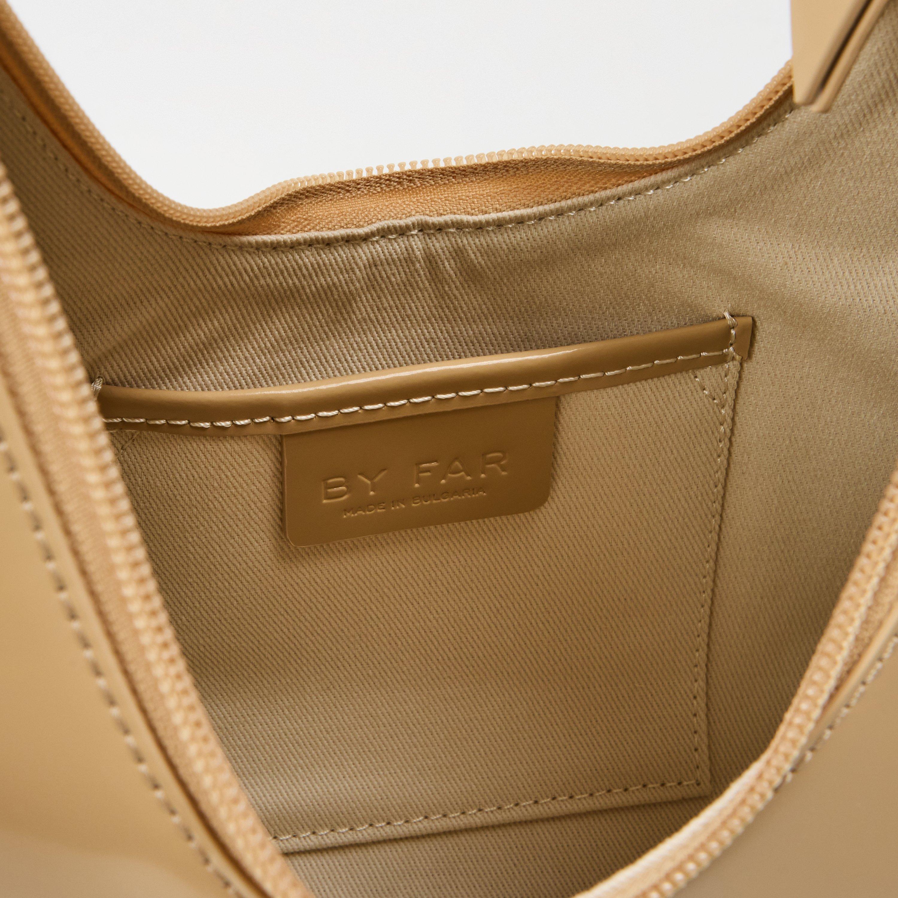 Neutrals - By Far - Amber Semi Patent Shoulder Bag - 4