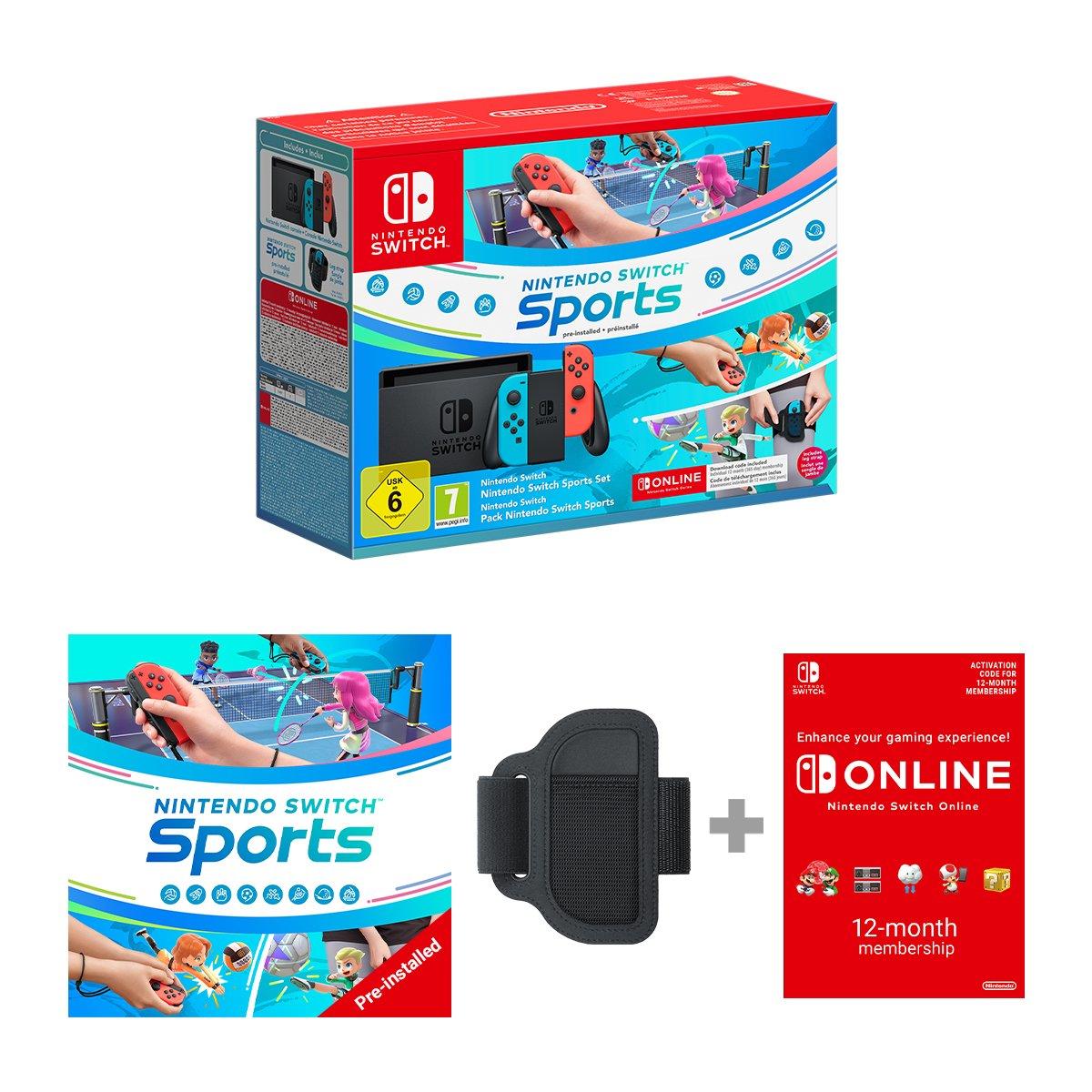 Nintendo Switch (Neon Red/Neon Blue) Switch Sports + 12 Months NSO