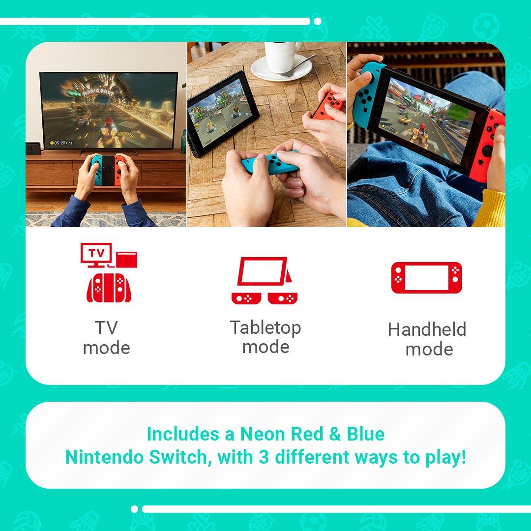 Neon - Nintendo - Switch (Neon Red/Neon Blue) Switch Sports + 12 Months NSO - 5