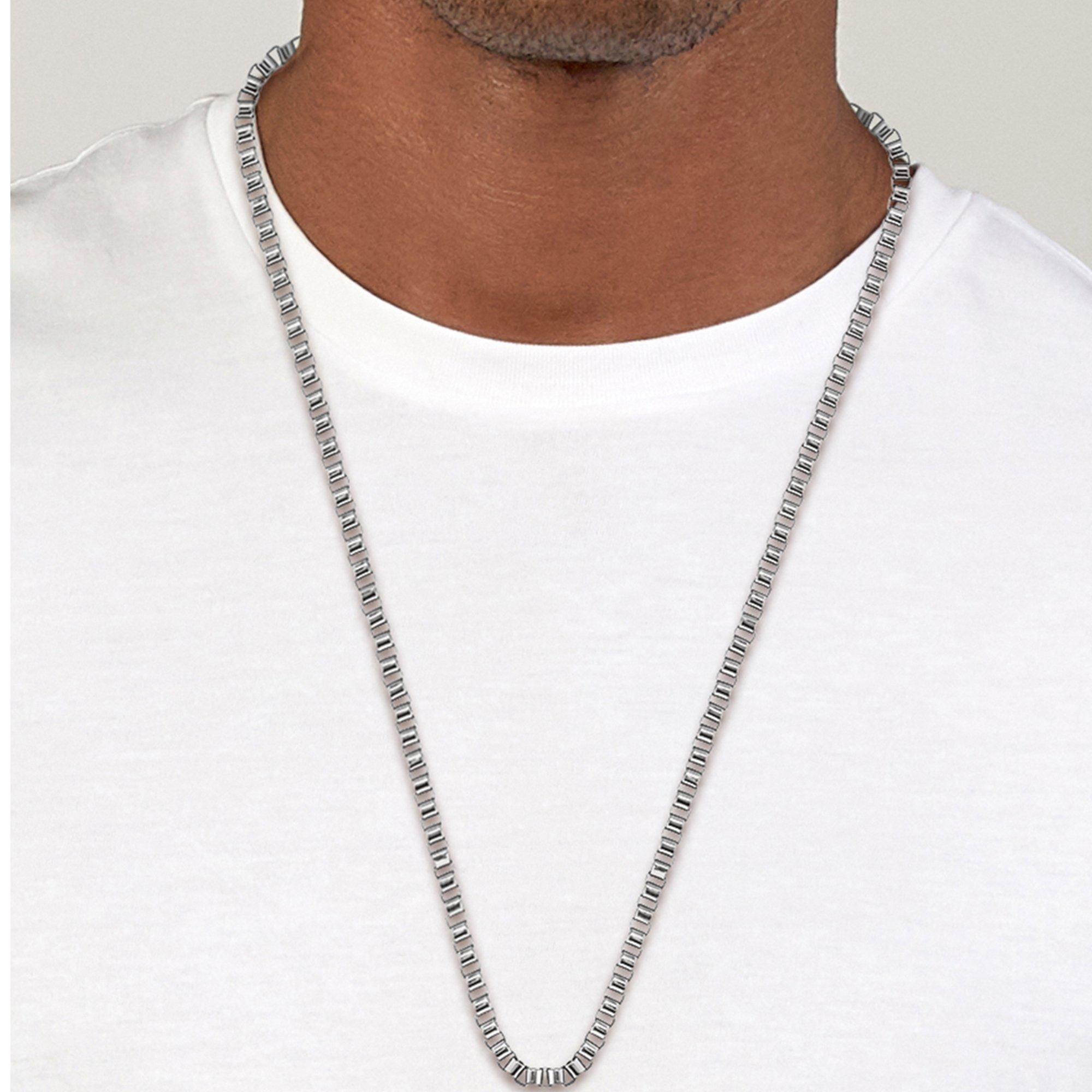 Stainless Steel - Boss - Men's Chain Magnetic Neck Necklace with Closure - 2