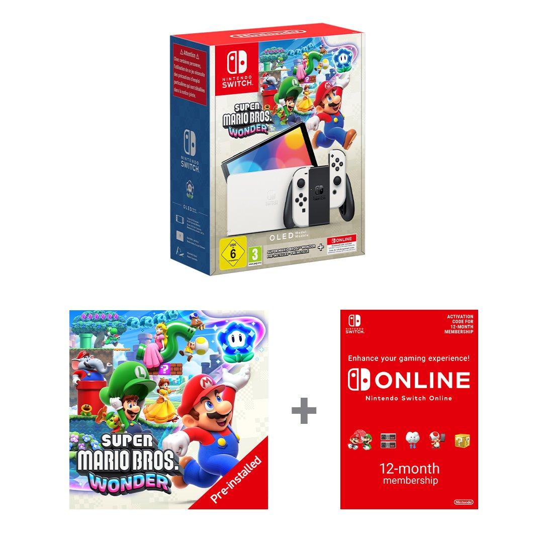 Mario Wonder - Nintendo - Switch (OLED model) and Mario Wonder and 12 Months NSO - 1