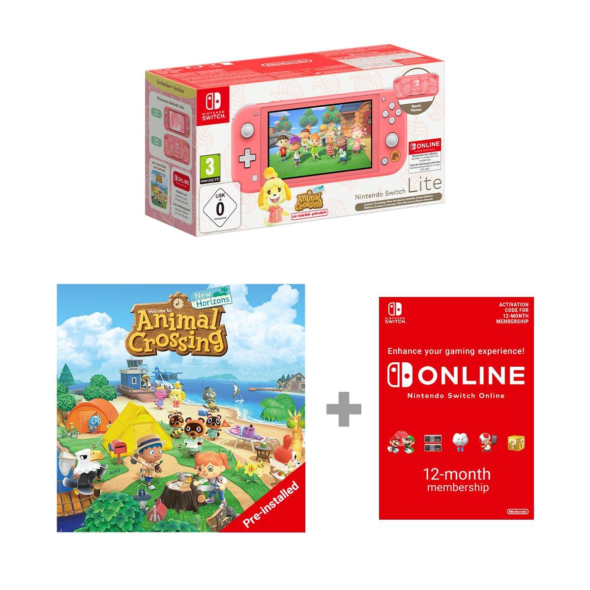 Coral - Nintendo - Switch Lite Coral: Isabelle Aloha Edition + 12 Months NSO - 1