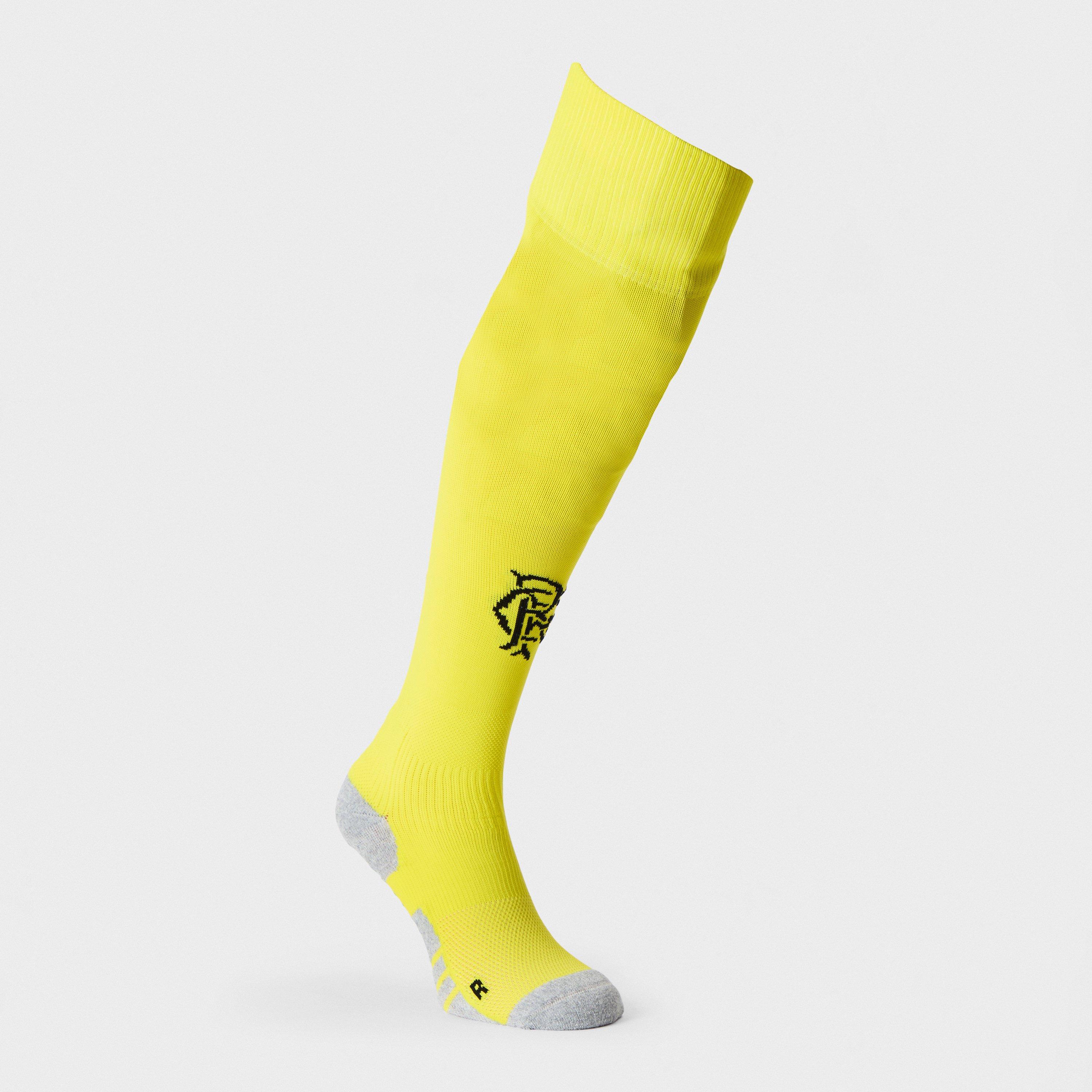 Umbro Boys Rangers Goalkeeper Home Socks 2025 2026 Juniors - Yellow - Chd C8-C13