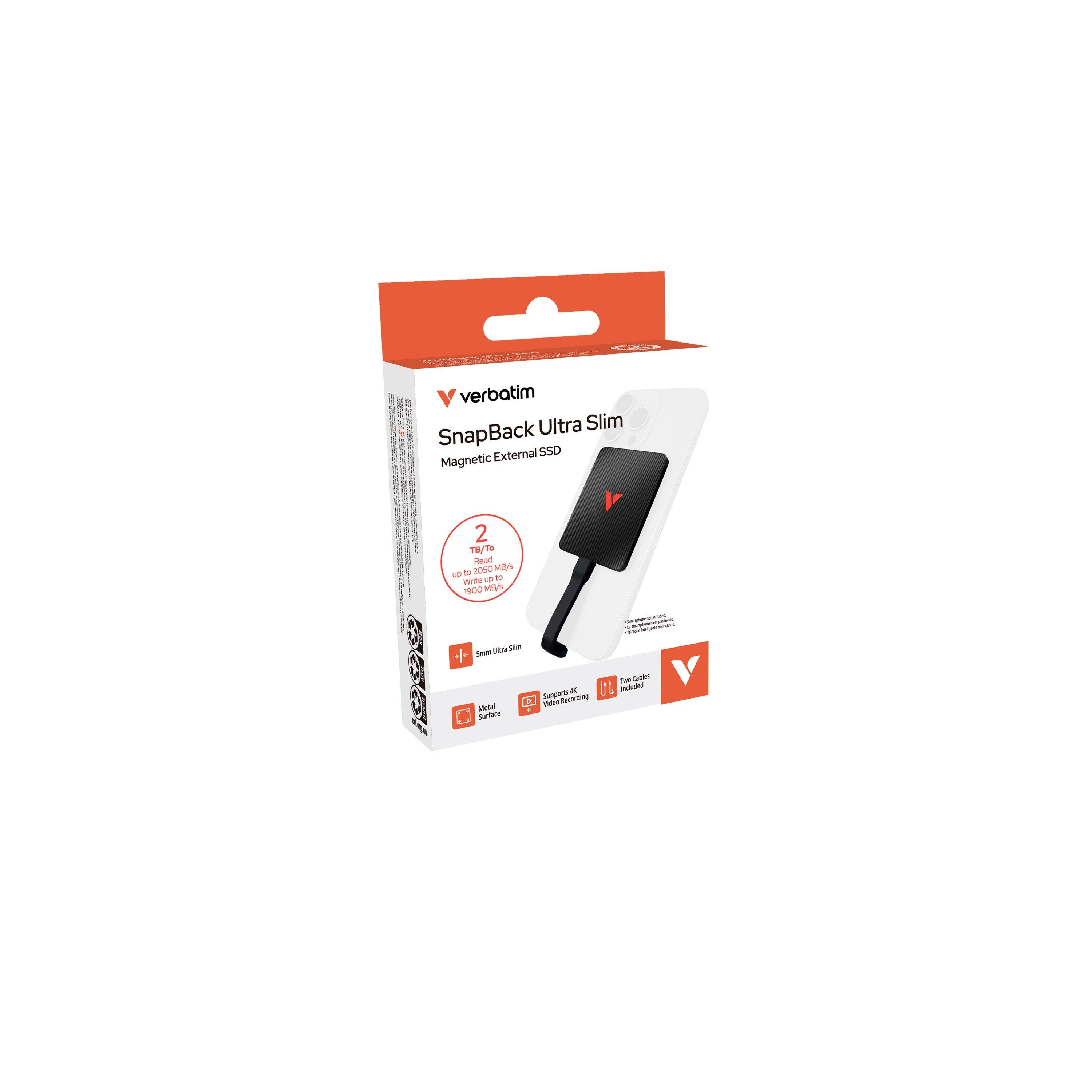 Black - Verbatim - Ultra Slim SSD 2TB - 9