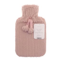 Country Club Hot Water Bottle with Luxury Stripe Plush Cover