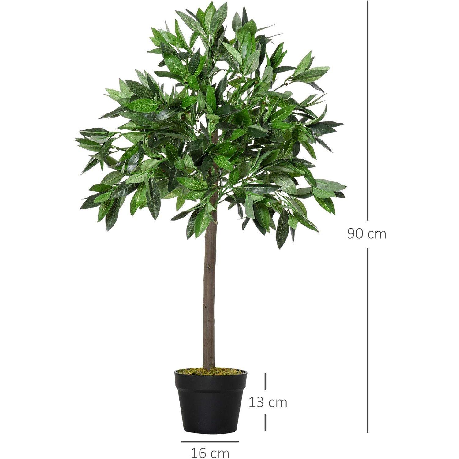 Green - Outsunny - 3FT Artificial Bay Laurel Topiary Trees - 5