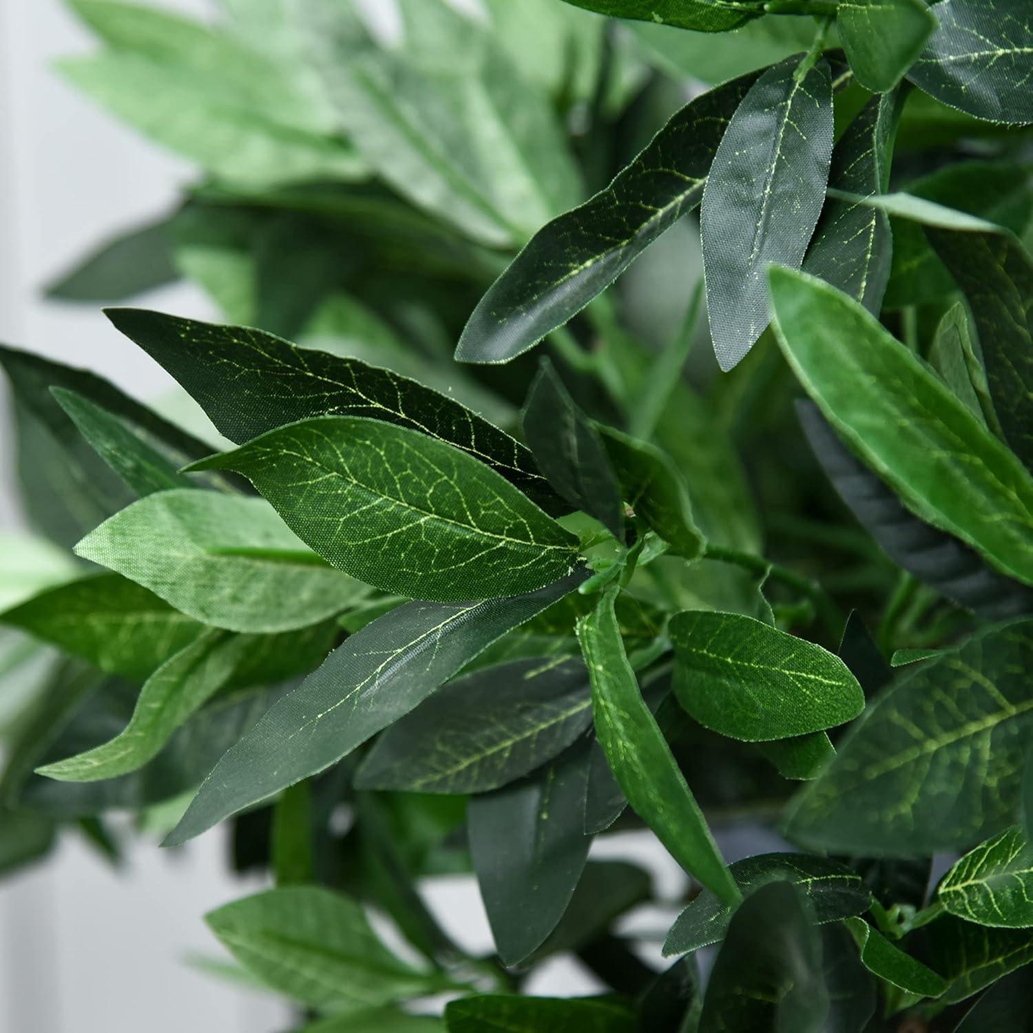 Green - Outsunny - 3FT Artificial Bay Laurel Topiary Trees - 8