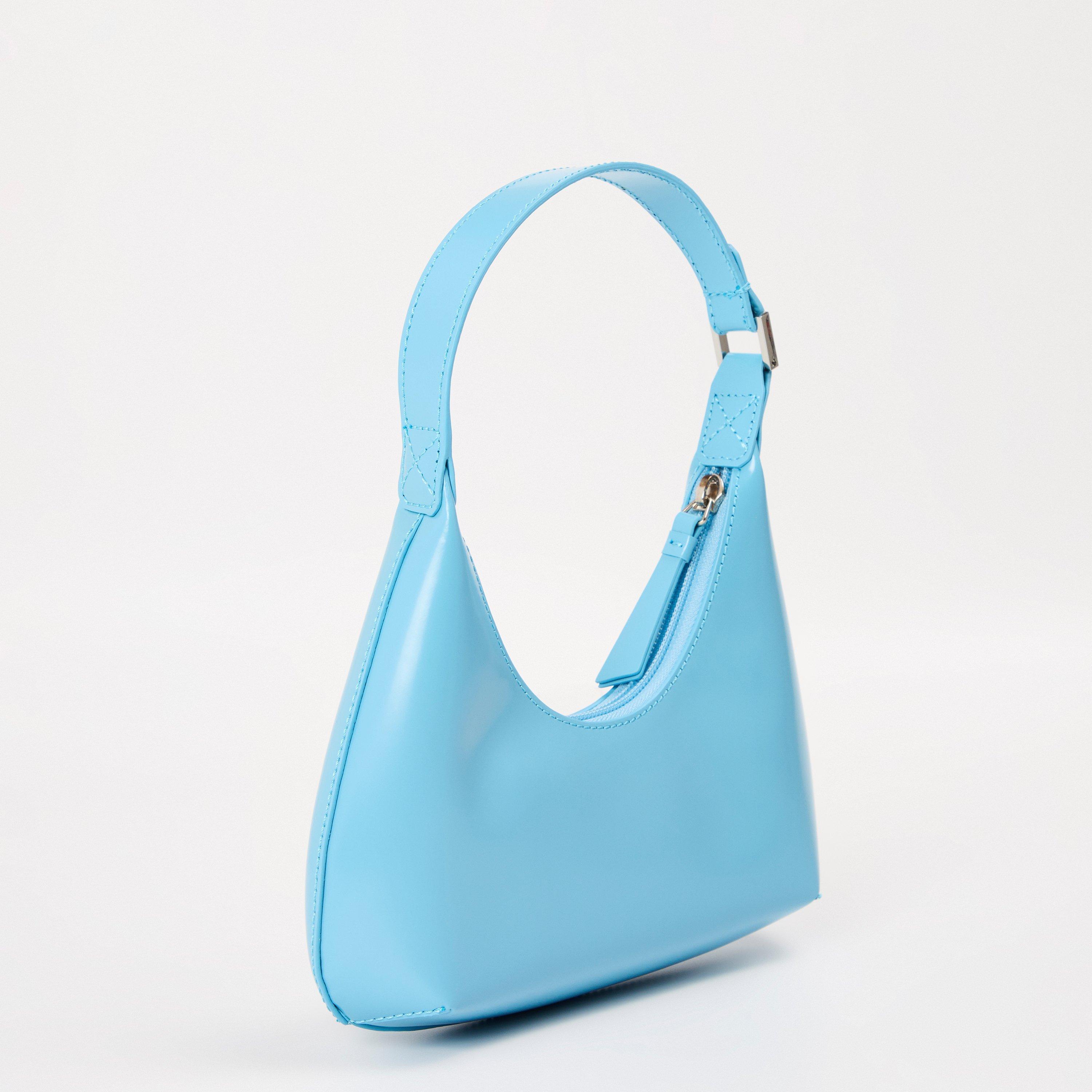 Blue - By Far - Women's Patent Leather Shoulder Bag - 2