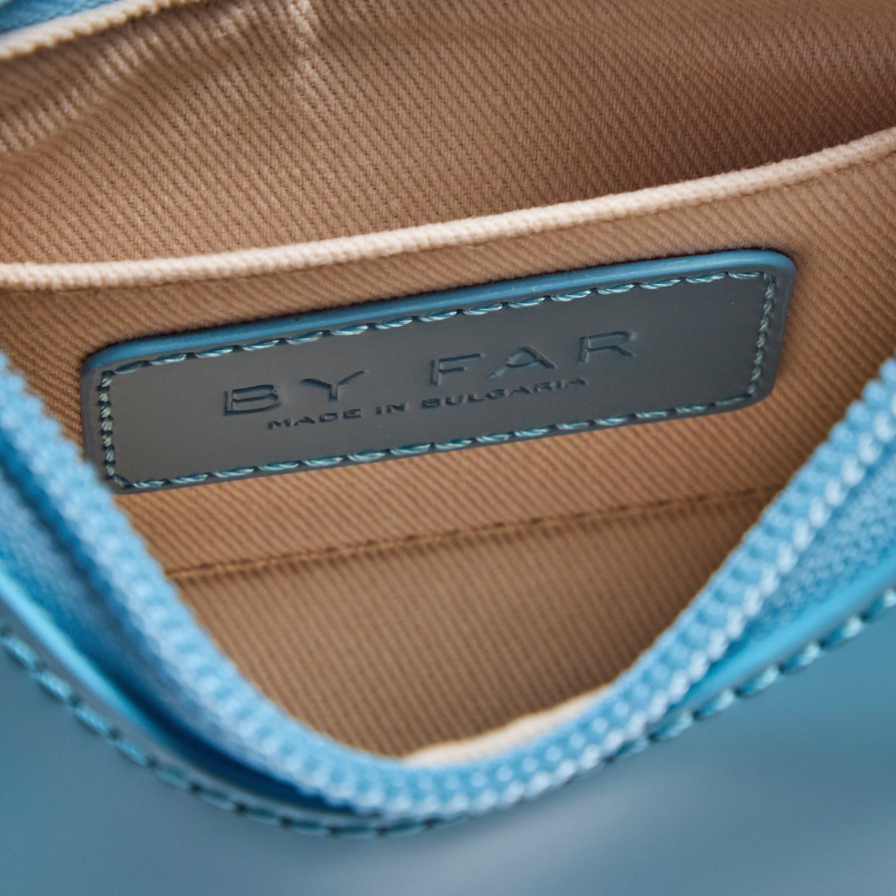 Blue - By Far - Women's Patent Leather Shoulder Bag - 5