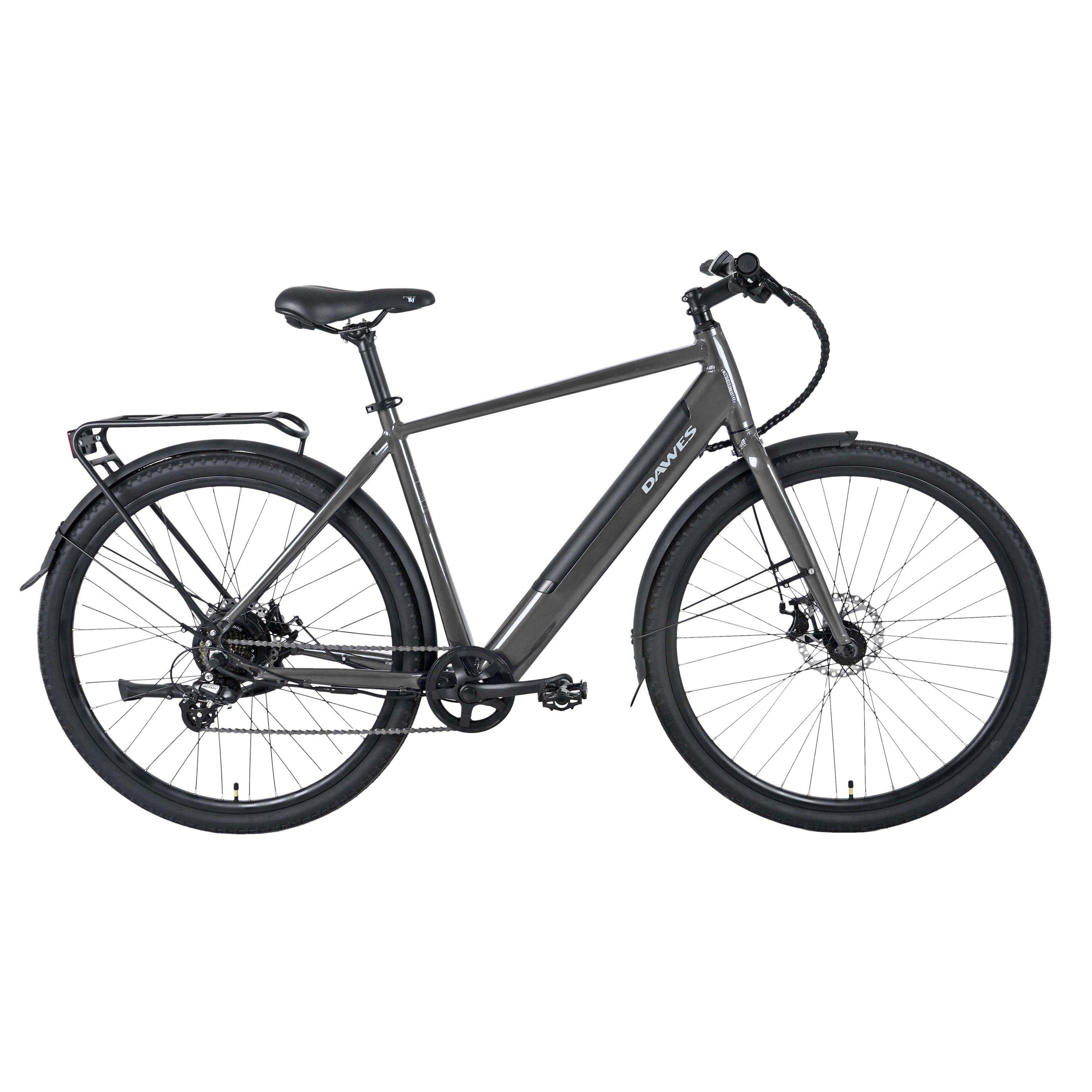 Grey - Dawes - Dawes Scenic Crossbar Electric Hybrid Bike - 1