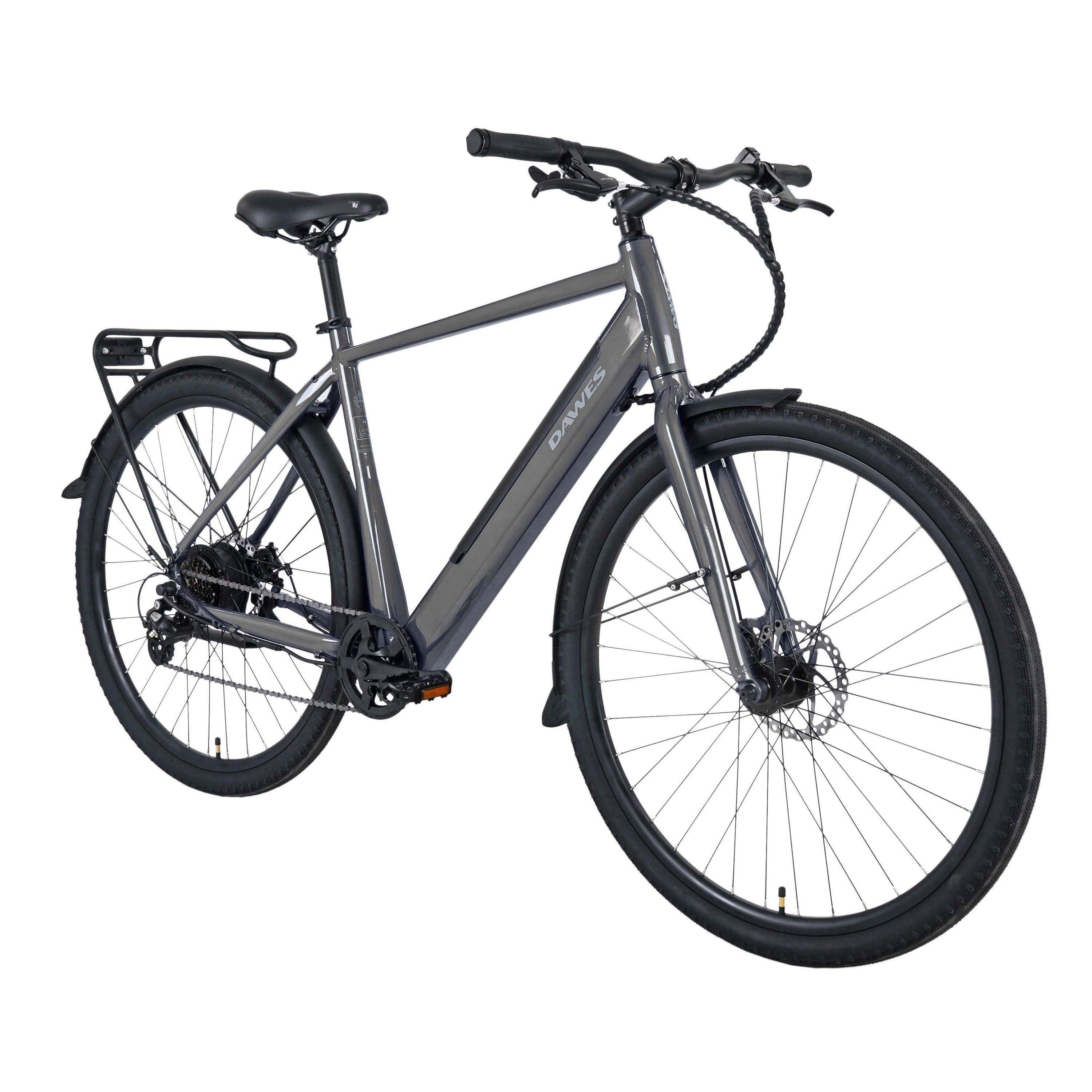 Grey - Dawes - Dawes Scenic Crossbar Electric Hybrid Bike - 2