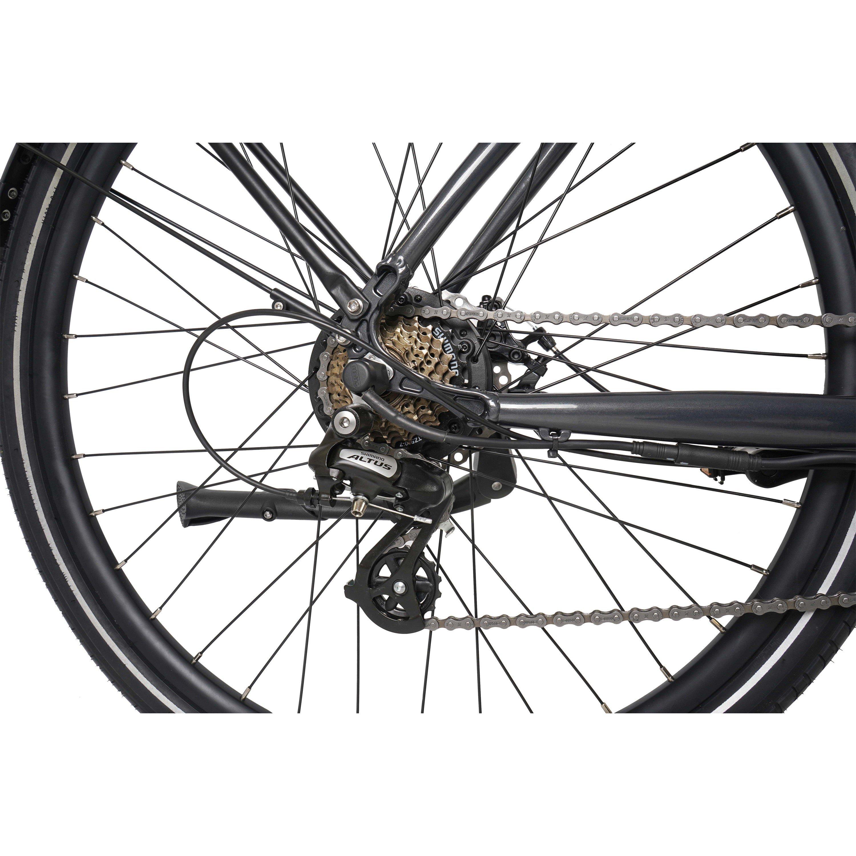 Grey - Dawes - Dawes Scenic Crossbar Electric Hybrid Bike - 3