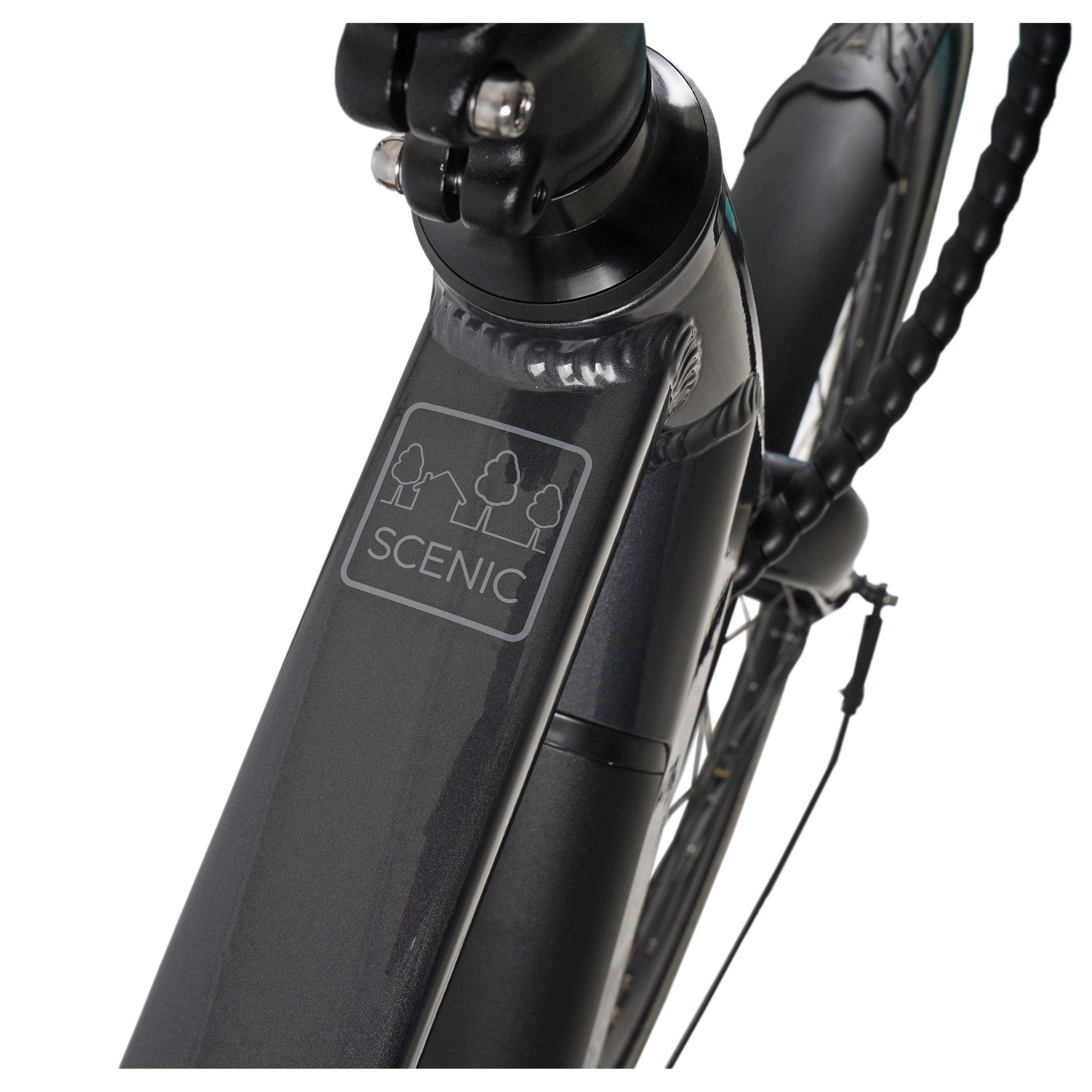 Grey - Dawes - Dawes Scenic Crossbar Electric Hybrid Bike - 8