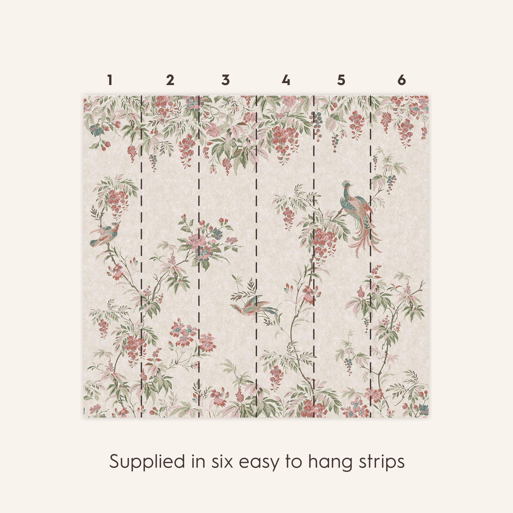 Sage - Laura Ashley - Attleton Multi/Sage Fixed Size Mural - 4