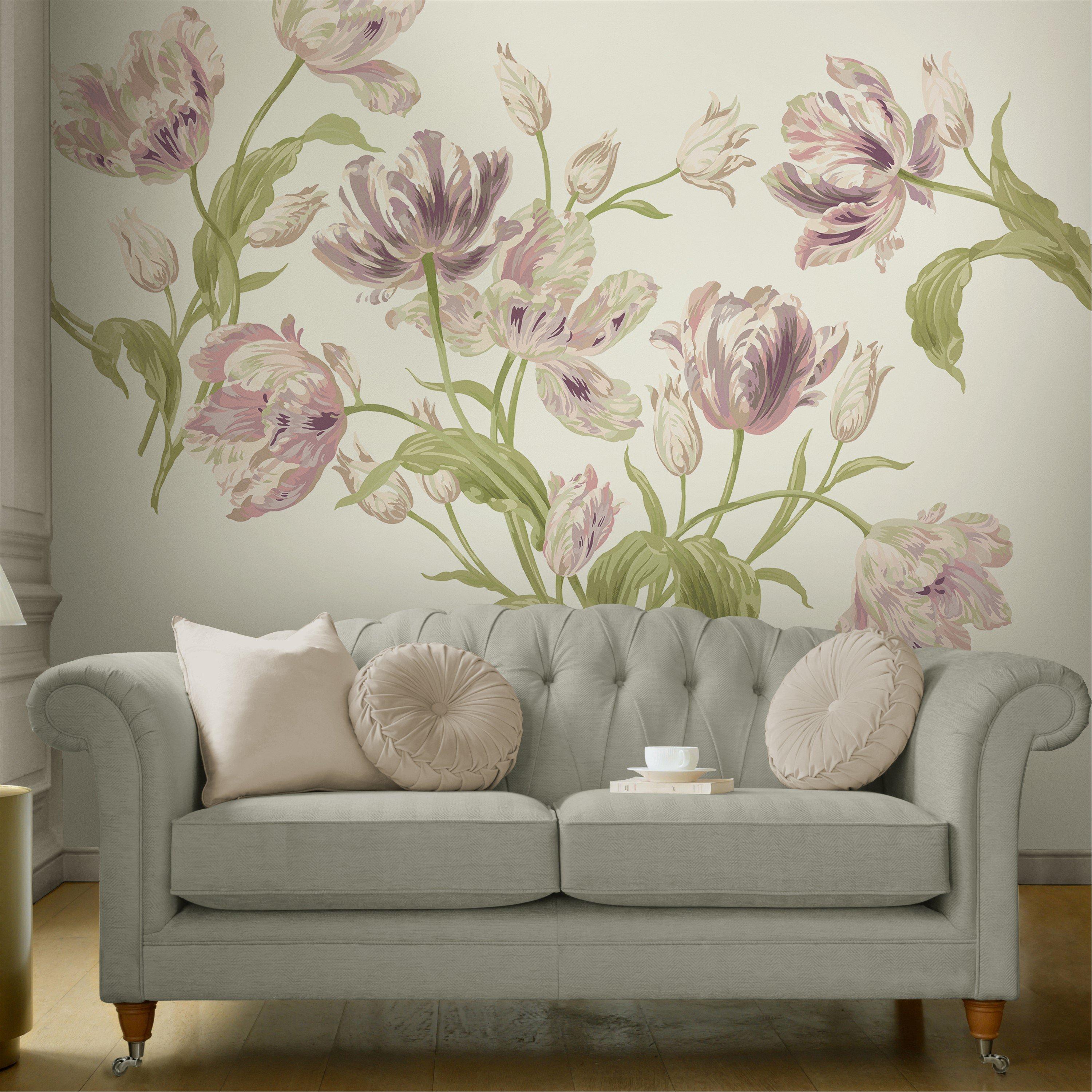 Grape - Laura Ashley - Gosford Grape Fixed Size Mural - 1