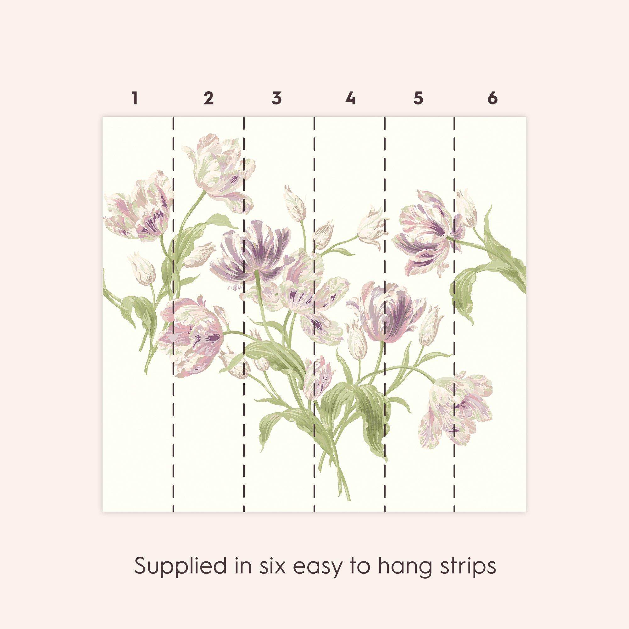 Grape - Laura Ashley - Gosford Grape Fixed Size Mural - 4