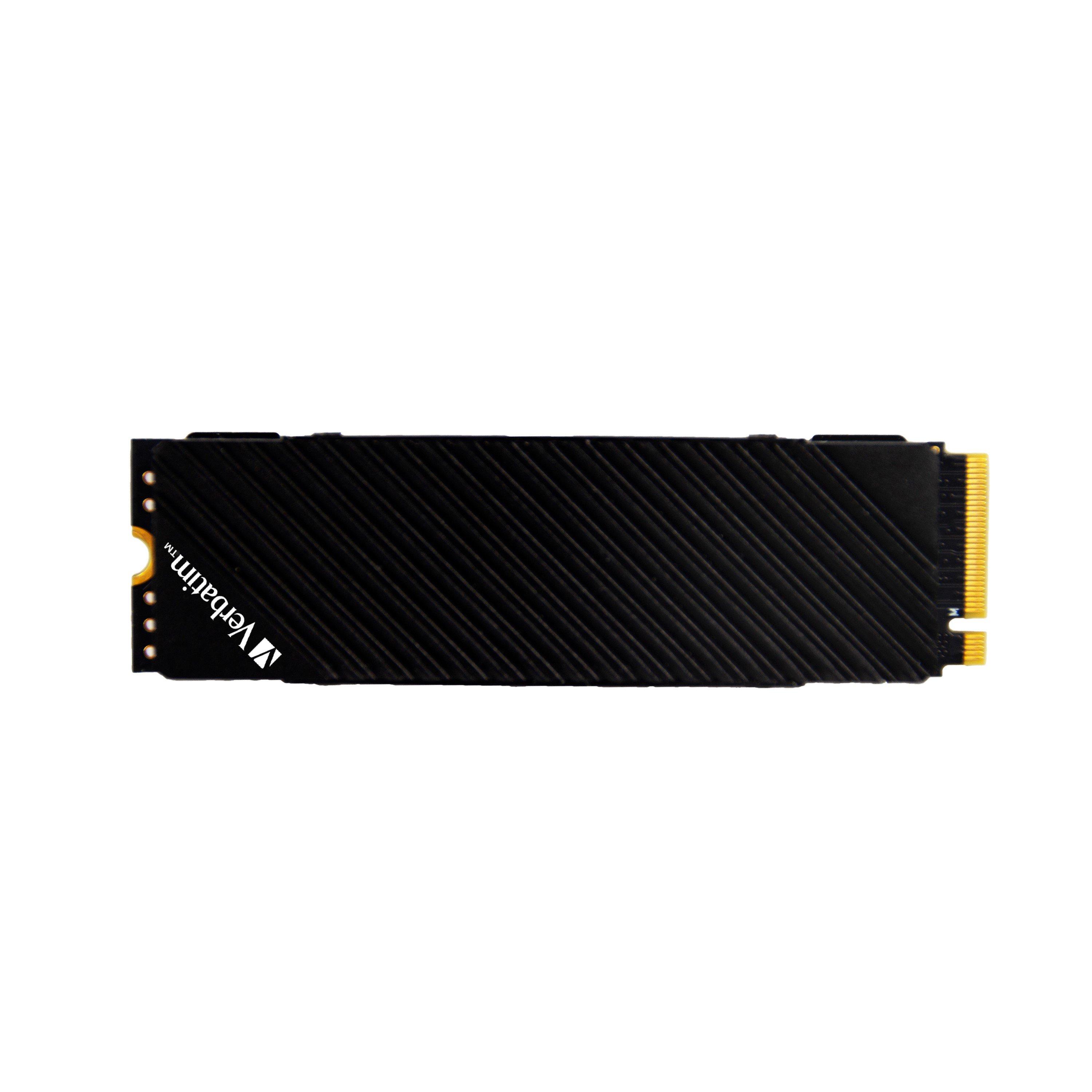 Black - Verbatim - Vi7000G 2TB Internal M.2 SSD with Heatsink PS5 Ready - 1