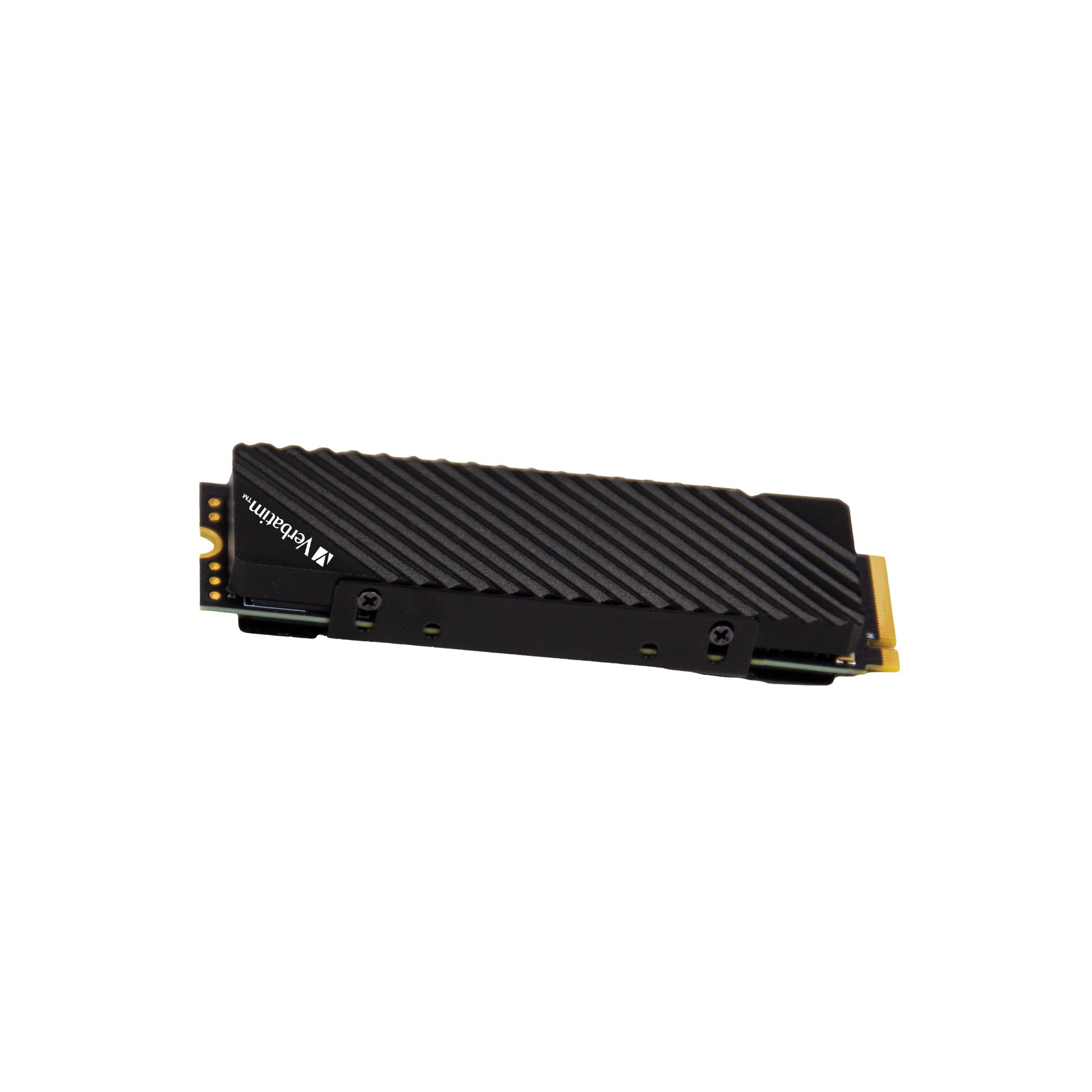 Black - Verbatim - Vi7000G 2TB Internal M.2 SSD with Heatsink PS5 Ready - 3
