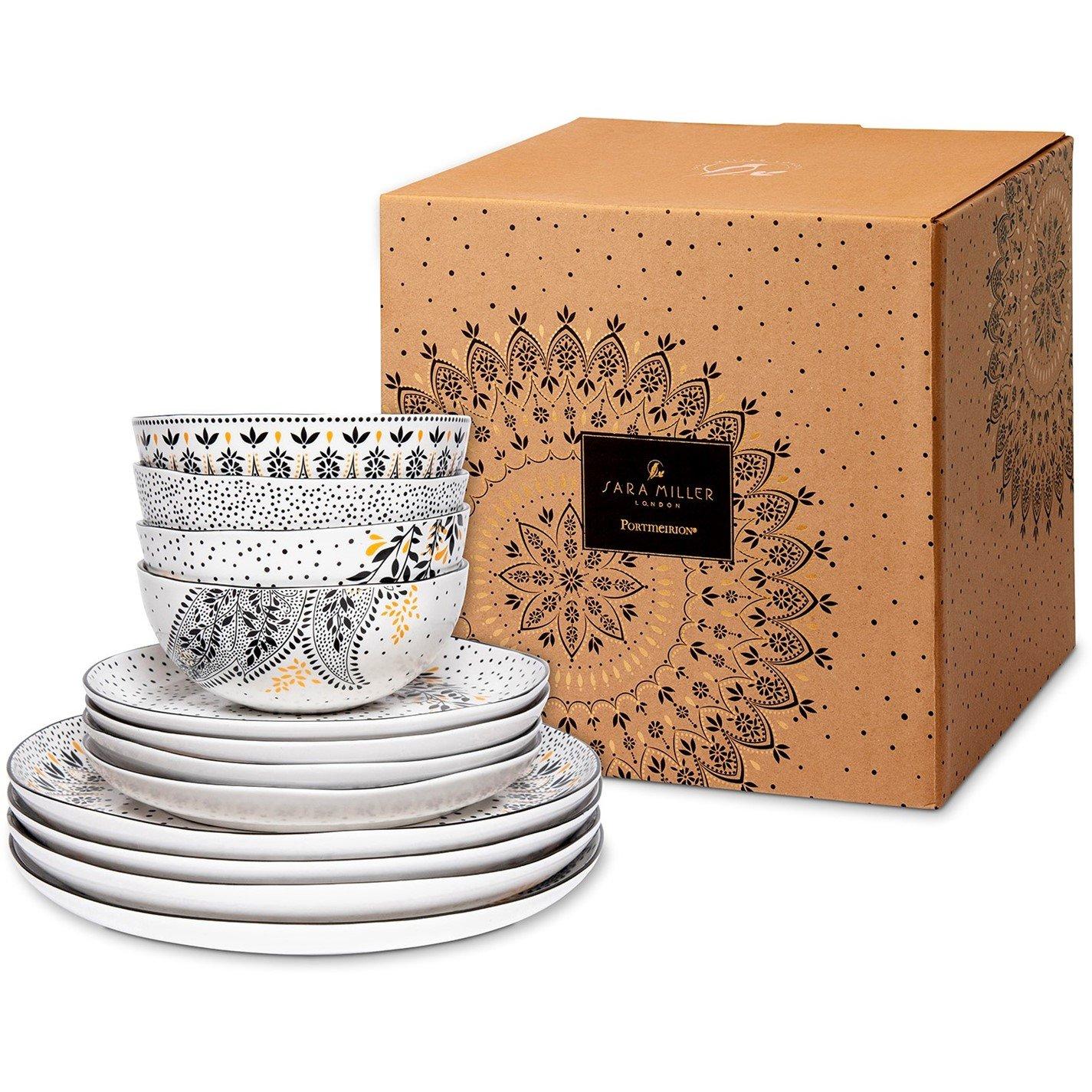 Black White - Sara Miller London - Miller 12 Piece  Dinner Set - 5