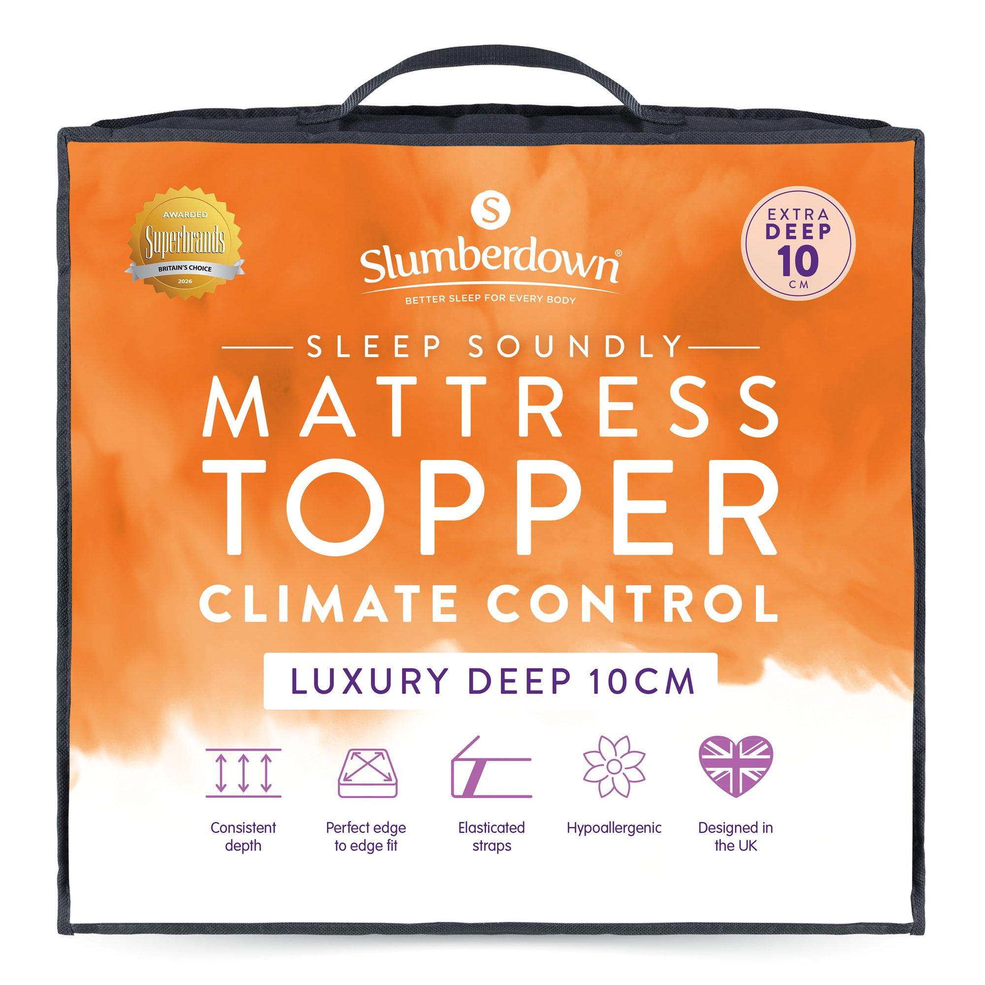 White - Slumberdown - Climate Control Mattress Topper - 12