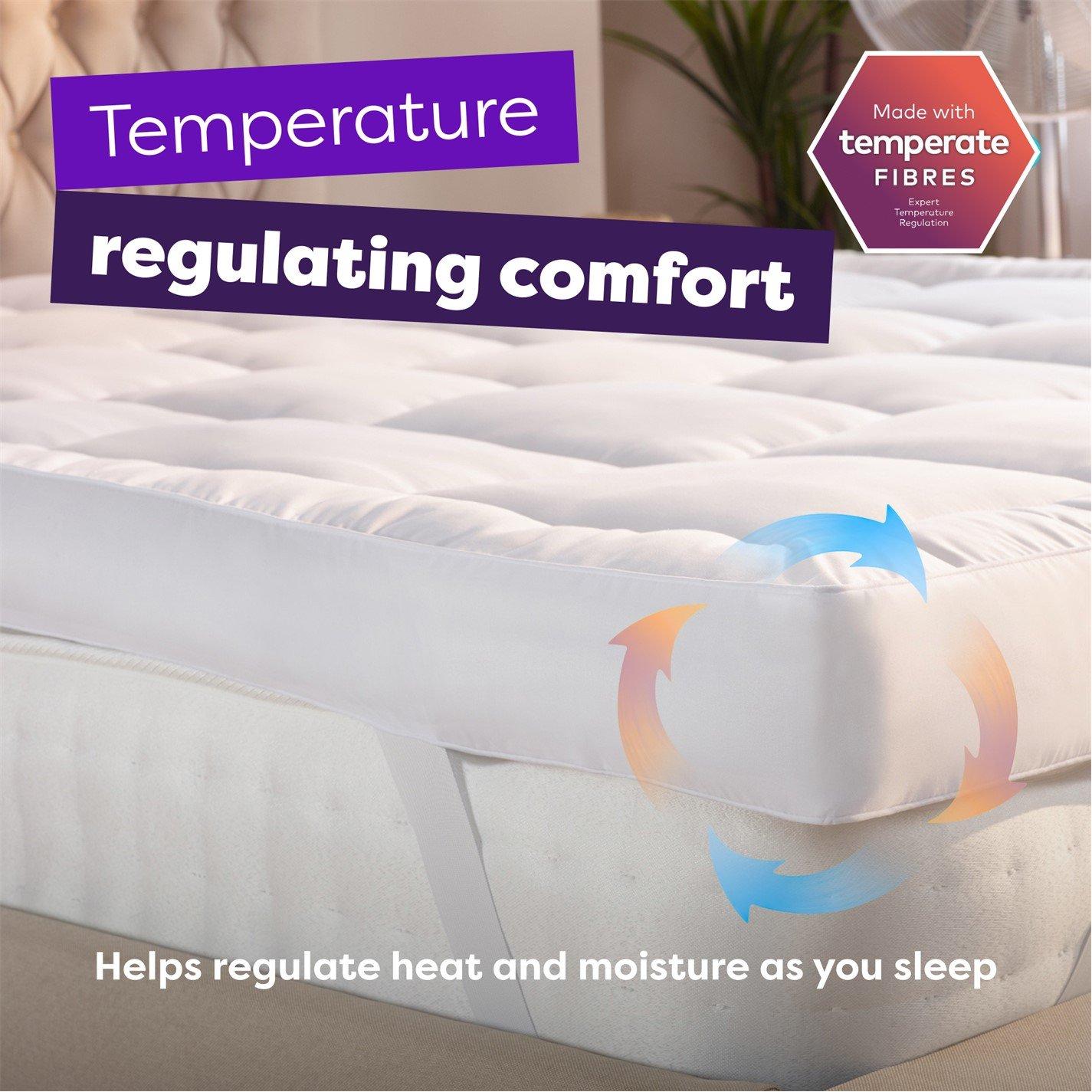 White - Slumberdown - Climate Control Mattress Topper - 13