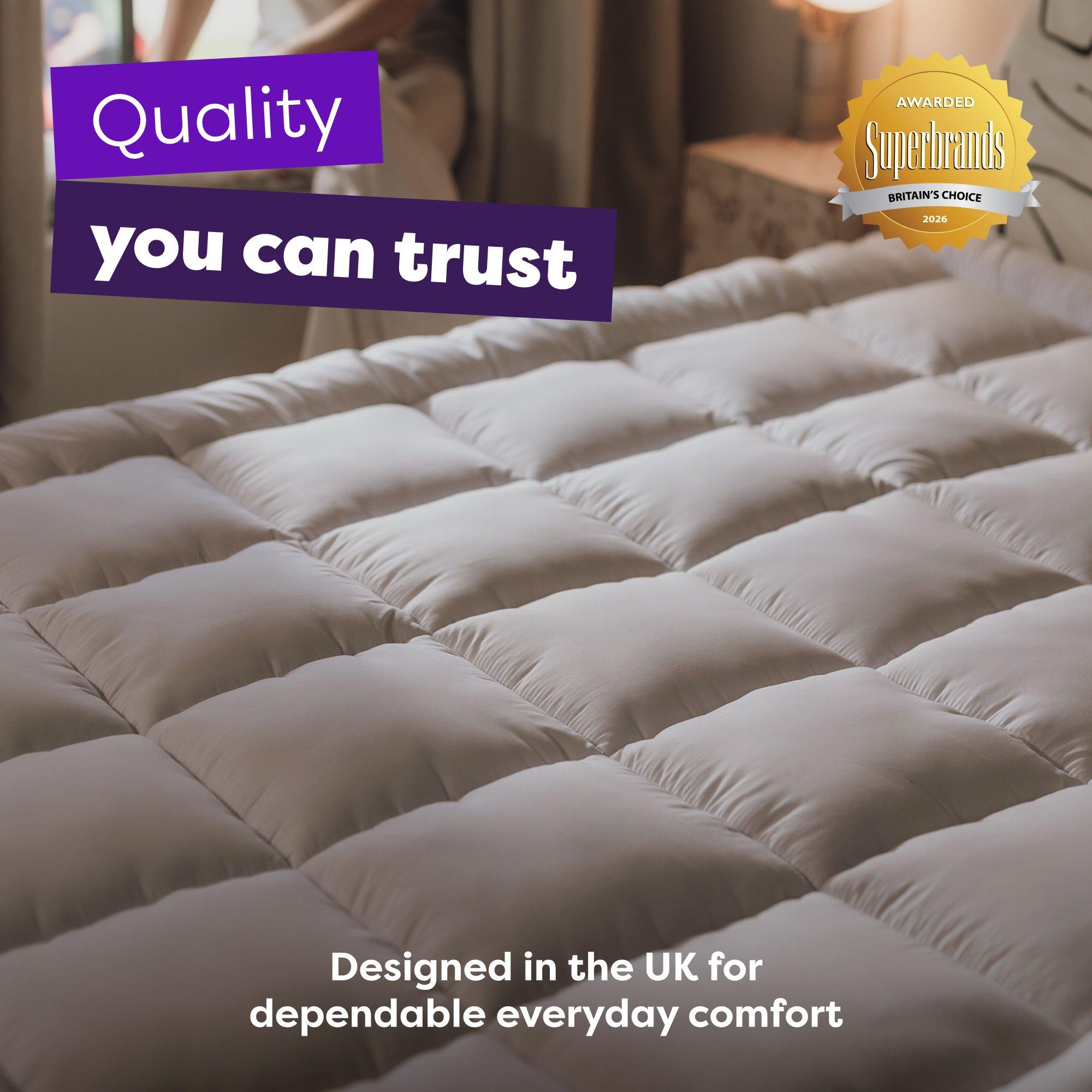 White - Slumberdown - Climate Control Mattress Topper - 10