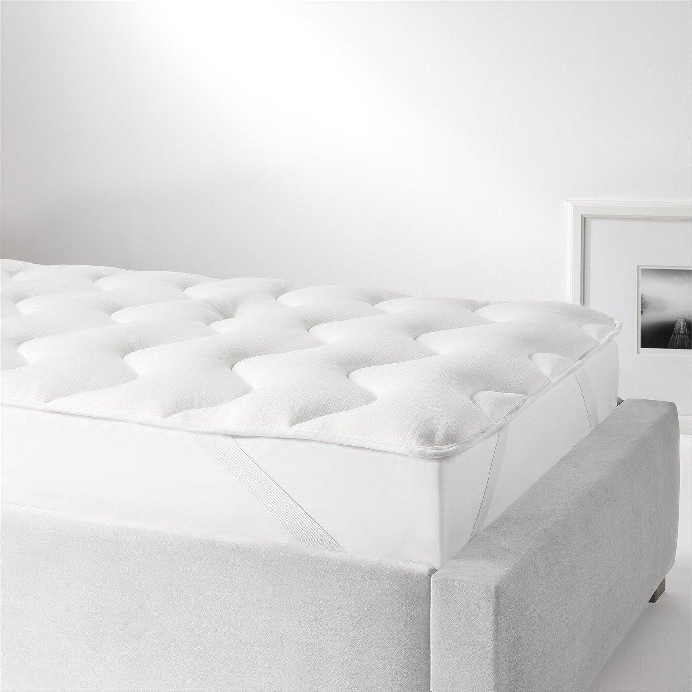 White - Snuggledown - Scandi Knitted 2.5cm Mattress Topper - 1