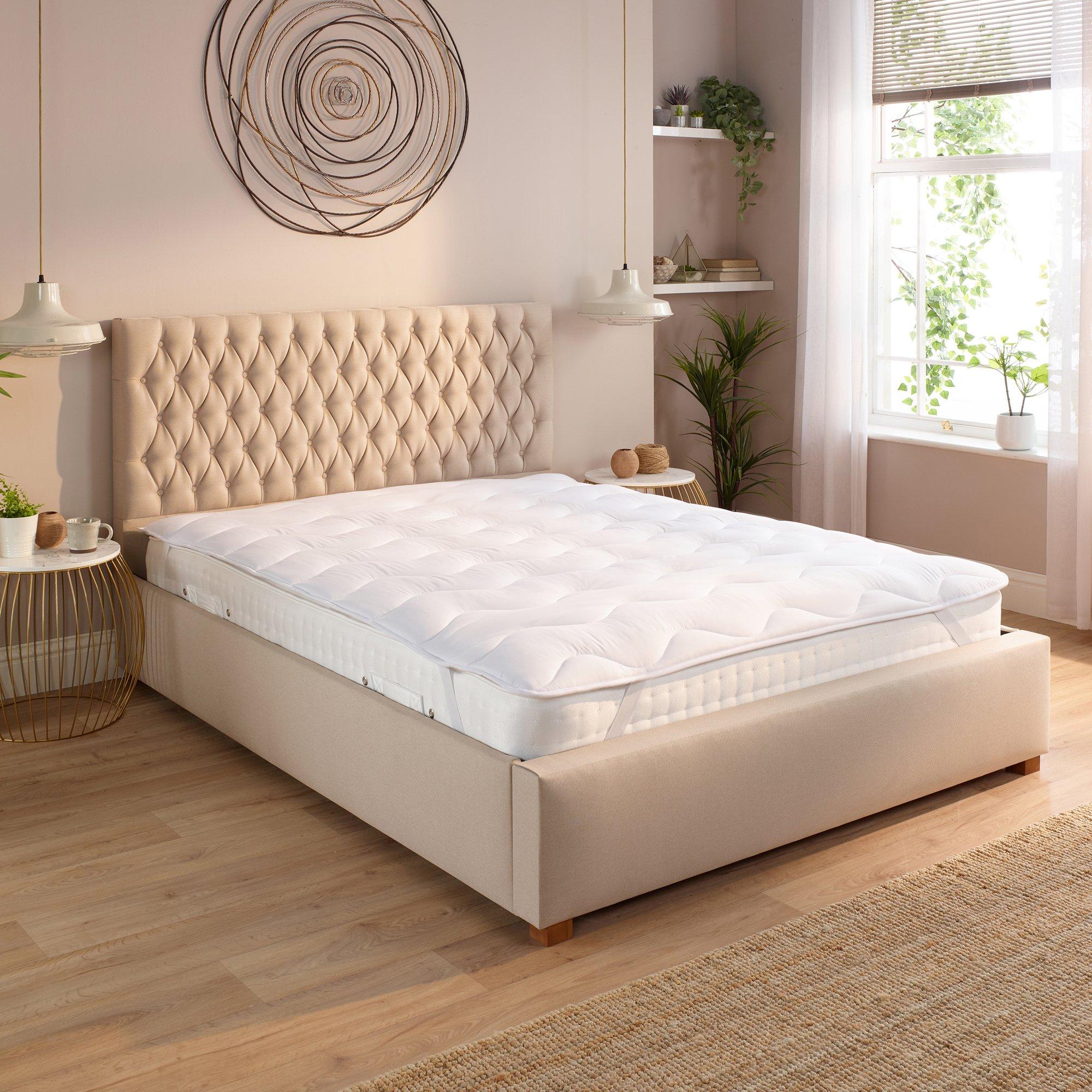 White - Slumberdown - Sleep Soundly 2.5cm Mattress Topper - 1
